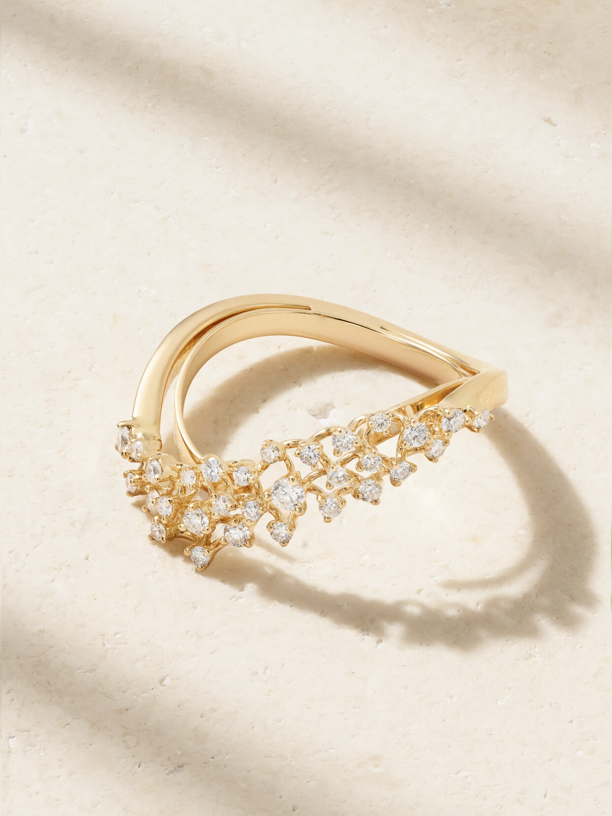 Ananya Scatter 18-karat Gold Diamond Ring