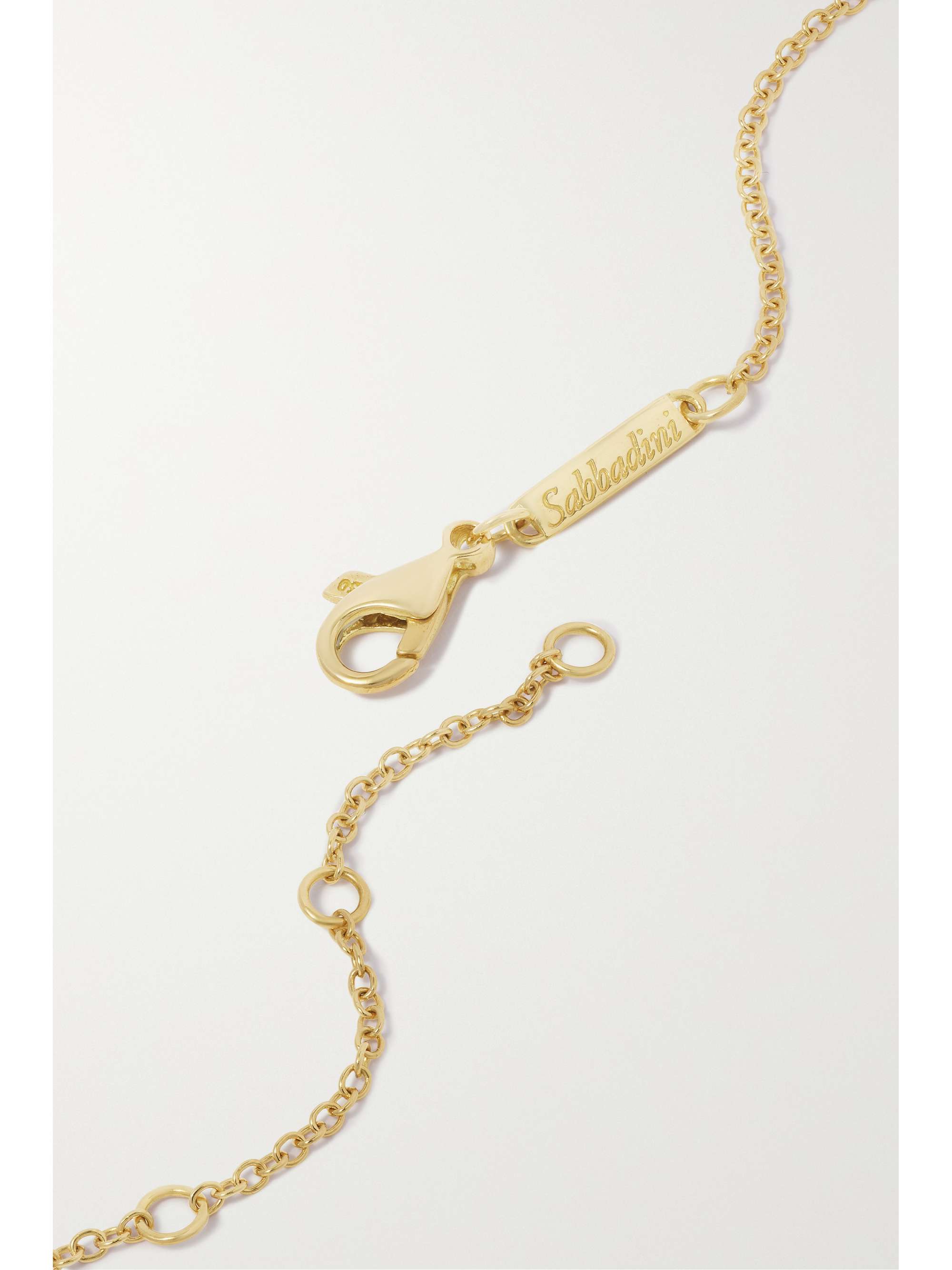 SABBADINI Bee 18-karat gold diamond necklace