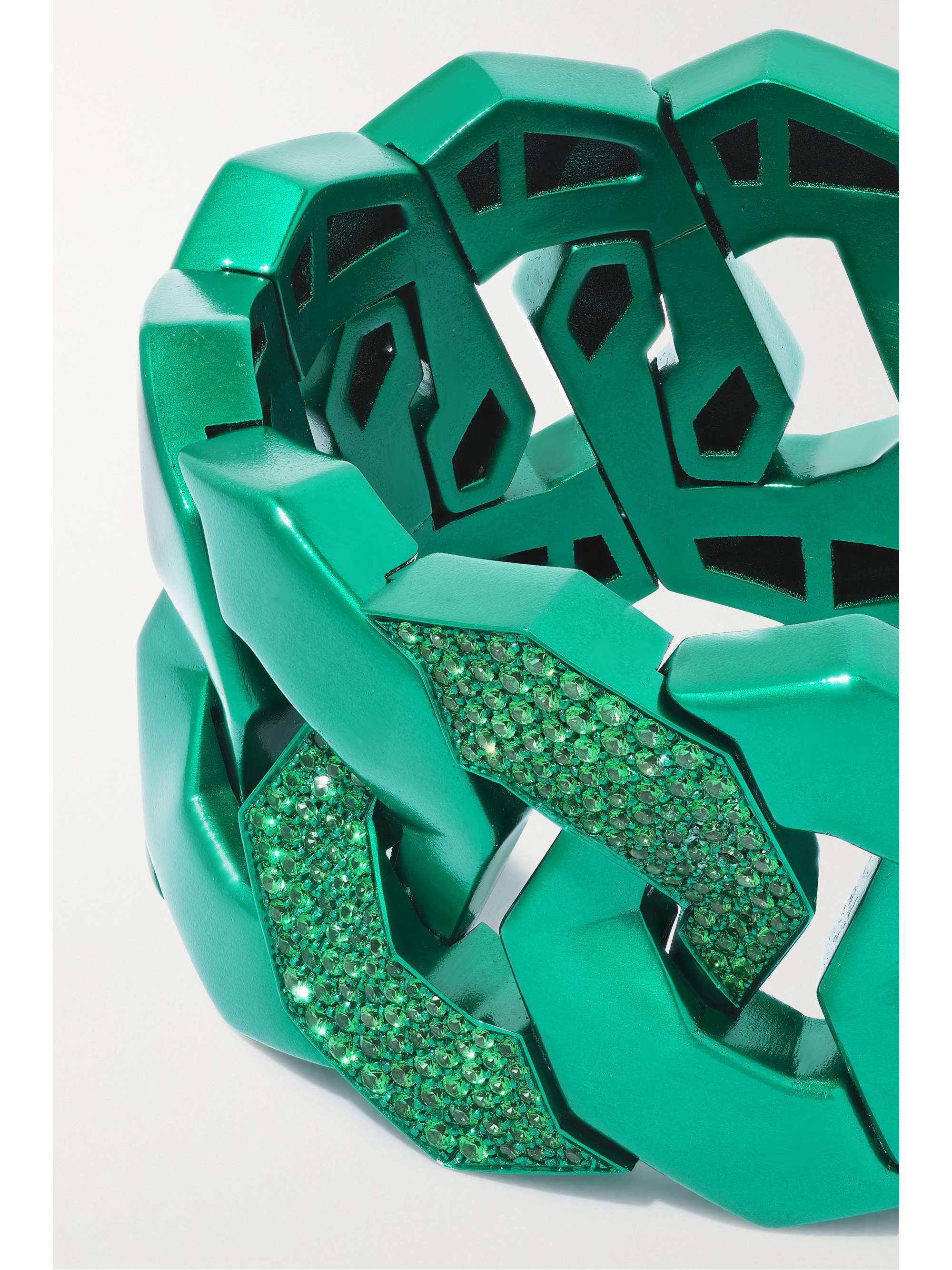 SABBADINI Soho titanium, tsavorite and garnet cuff