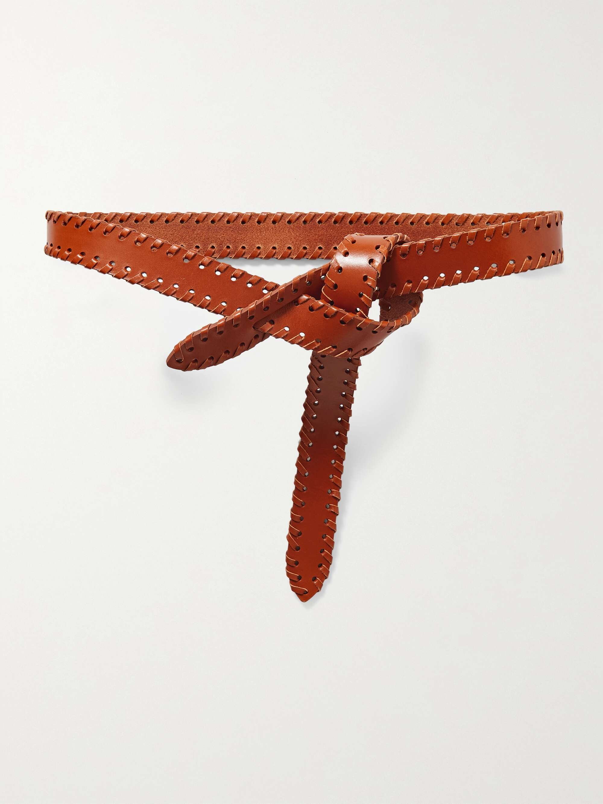 ISABEL MARANT Lecce whipstitched leather belt