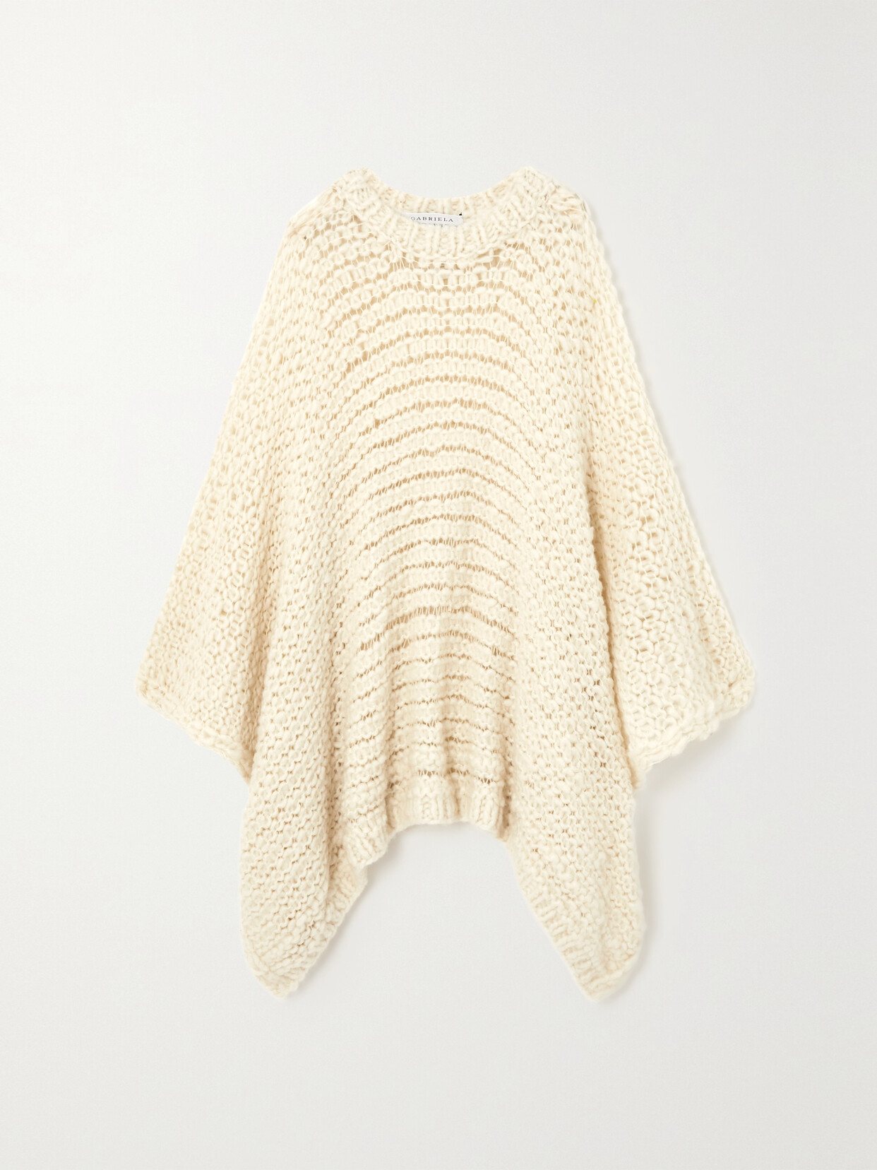 Gabriela Hearst - Leonora Open-knit Cashmere Poncho - Ivory