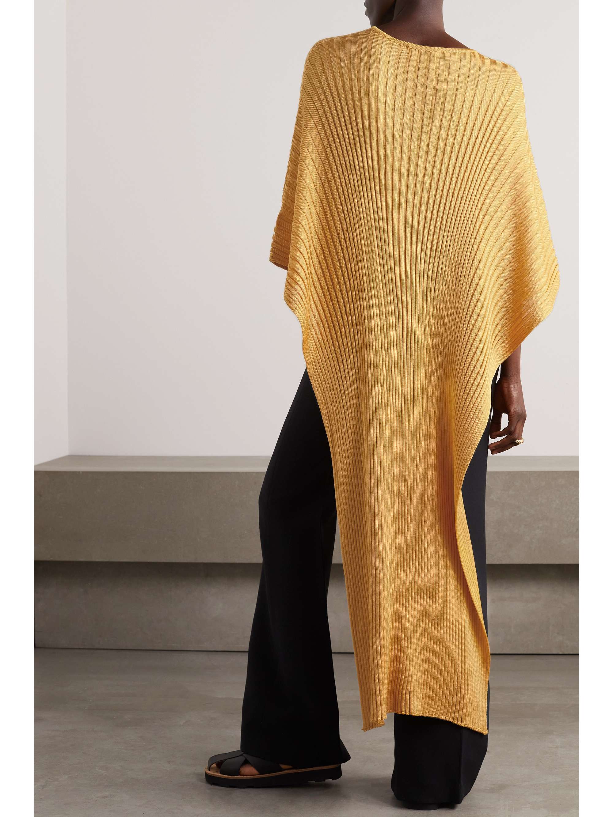 GABRIELA HEARST Taos ribbed silk poncho