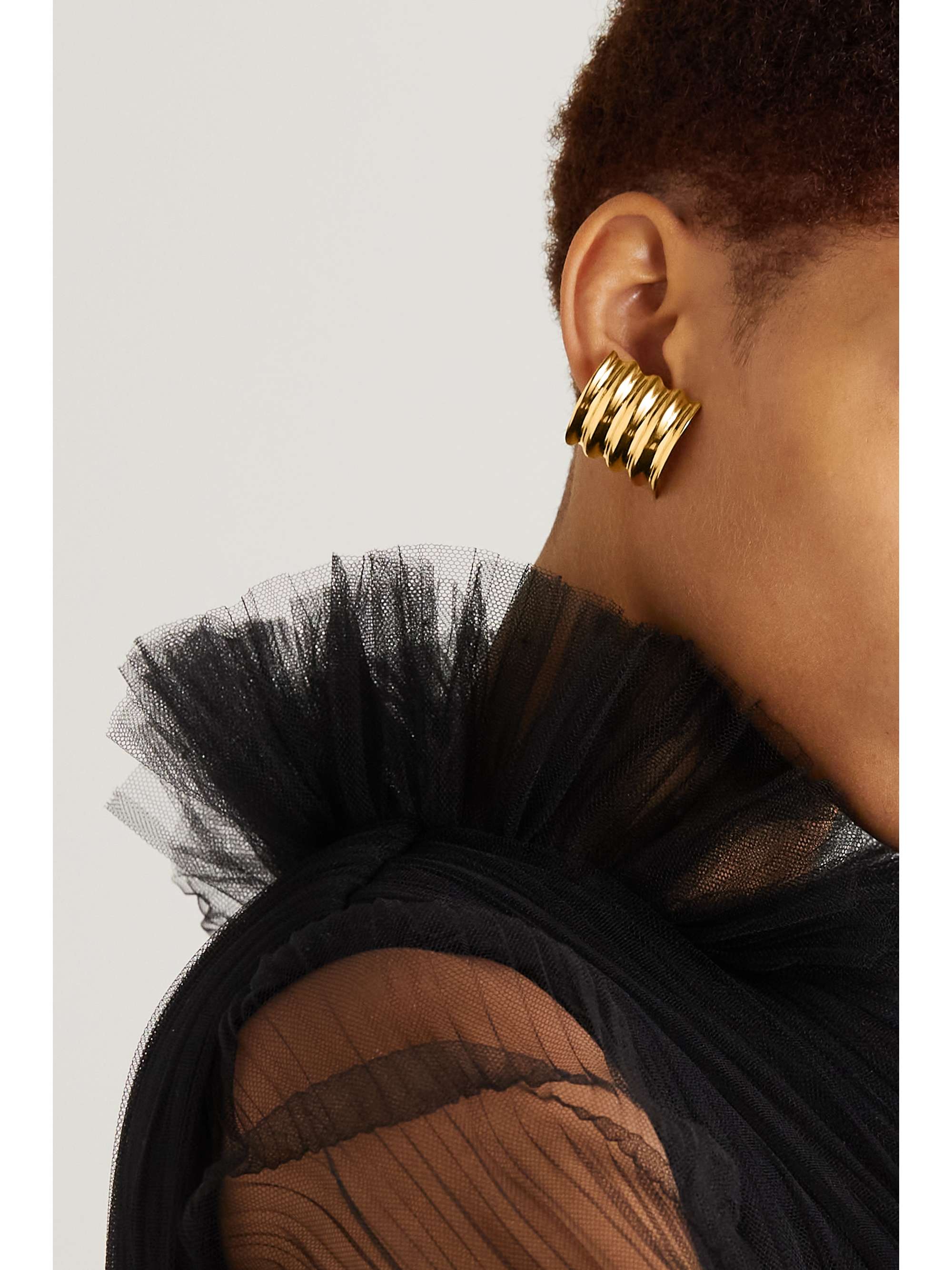 KHAITE Julius gold-plated earrings