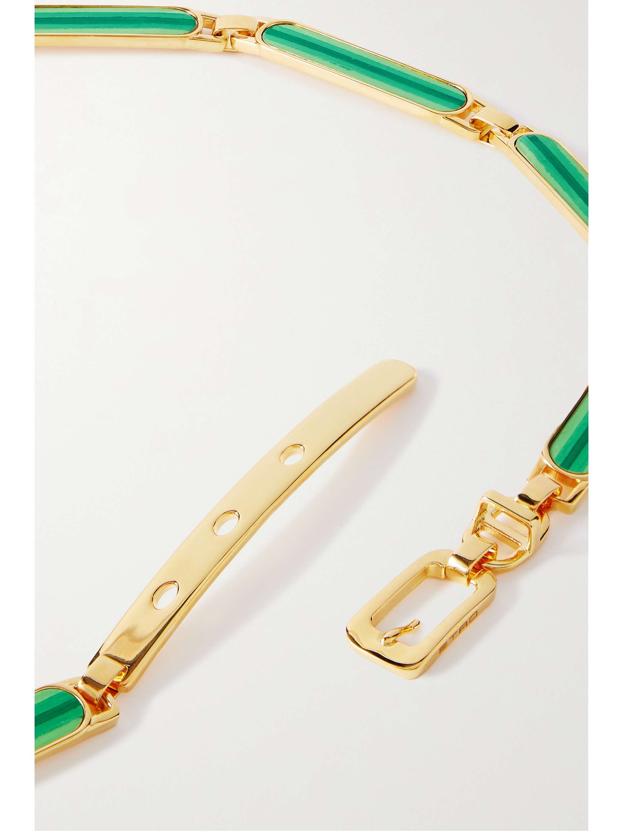ETRO Gold-tone and enamel waist belt