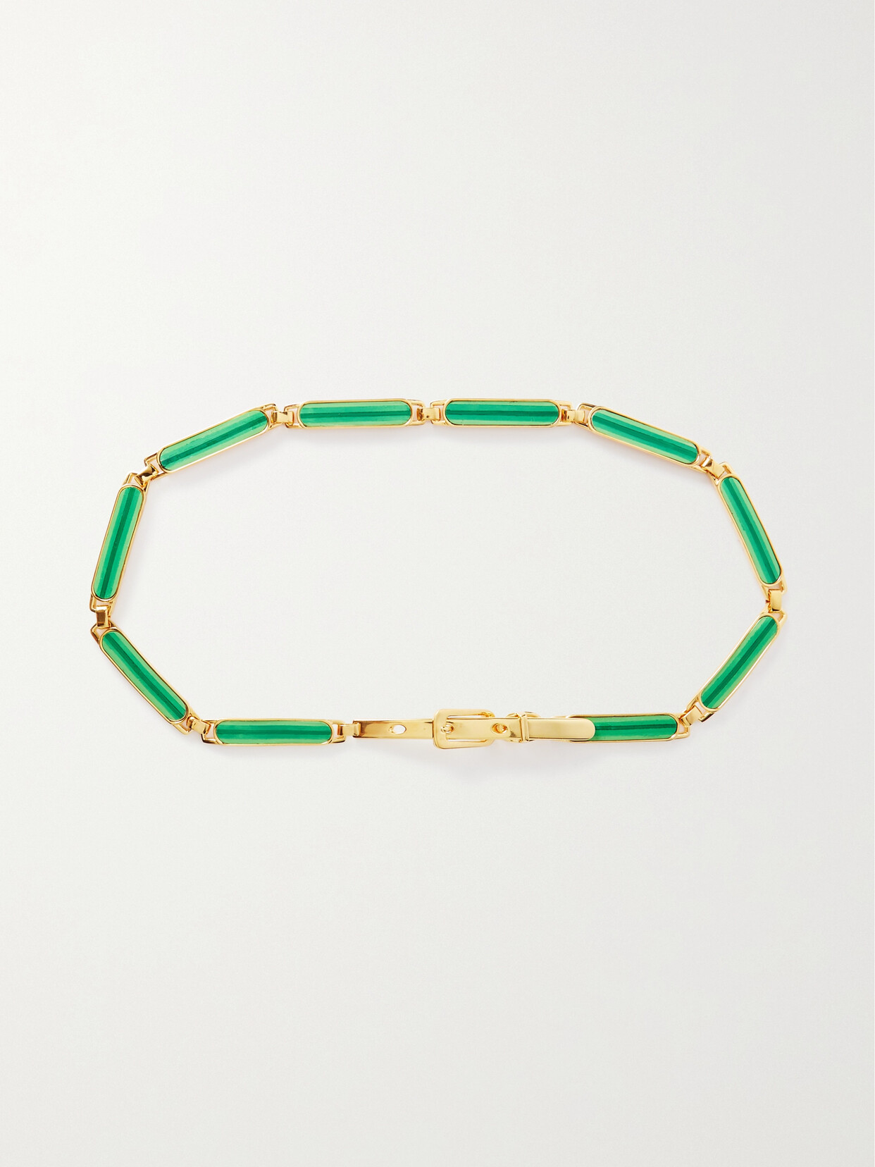 Etro - Gold-tone And Enamel Waist Belt - Green