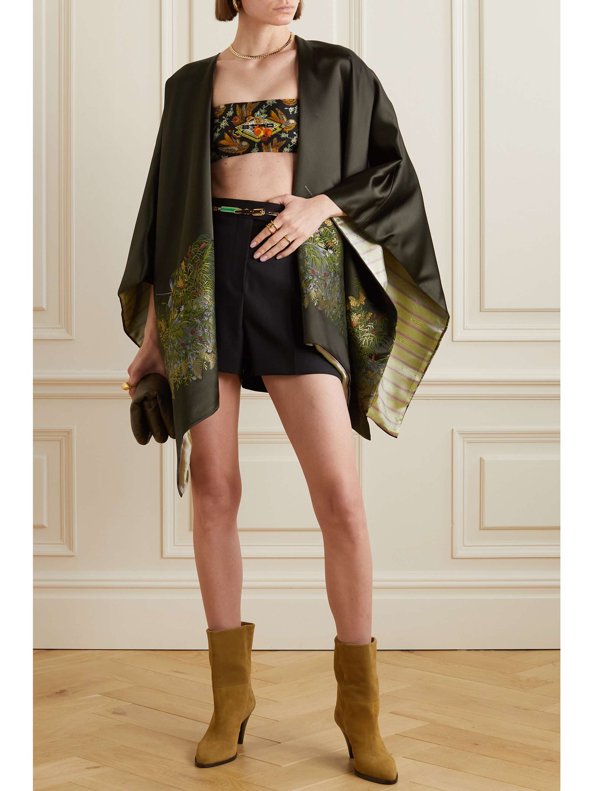 ETRO Satin-jacquard wrap