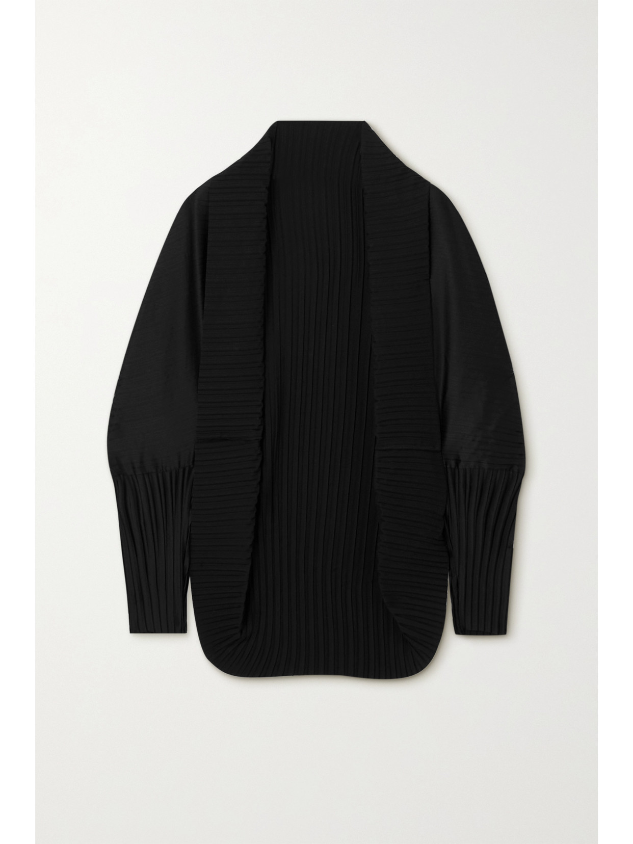 Max Mara - Paolo Plissé-satin Cape - Black