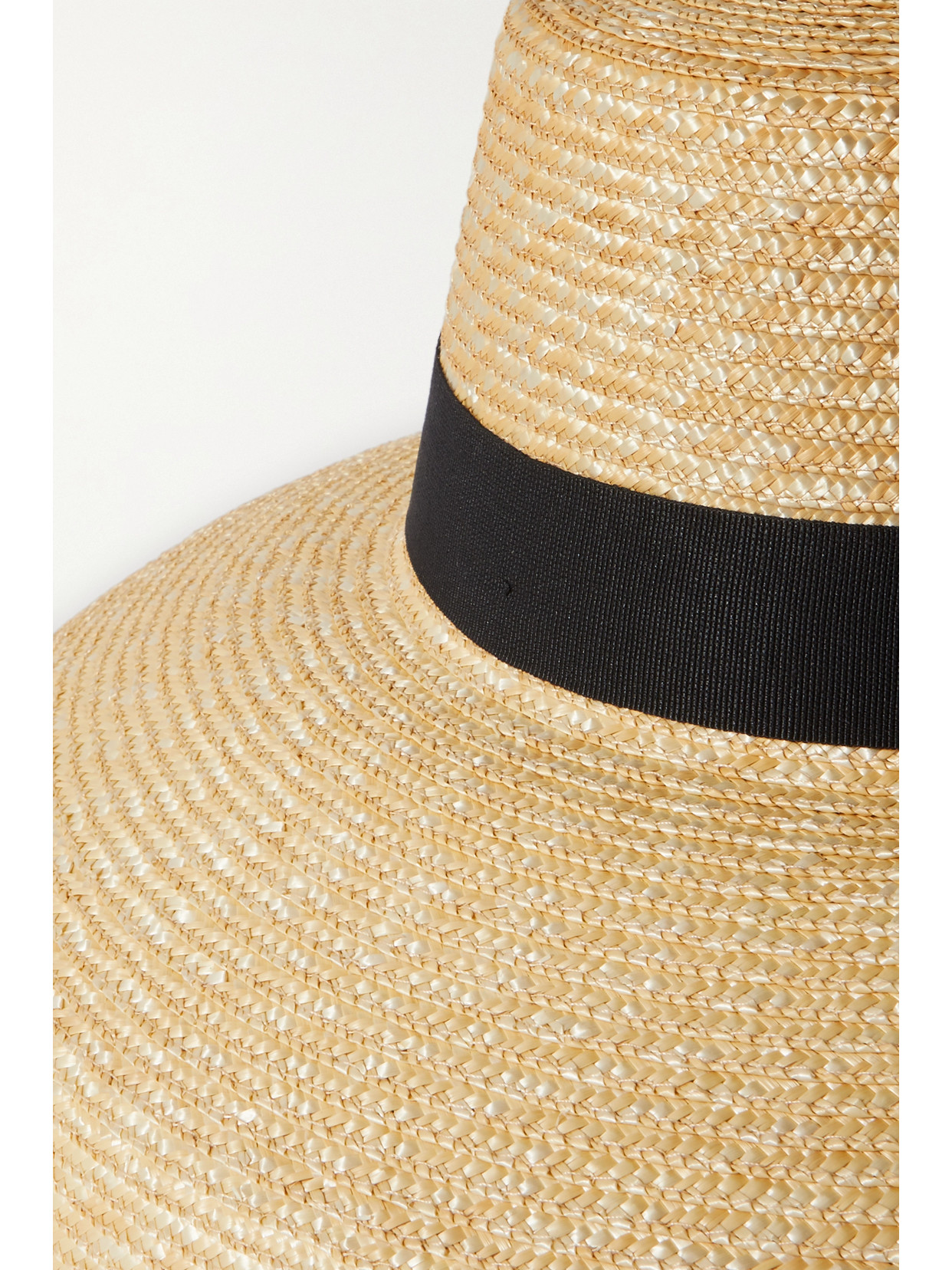 MAX MARA CORONA CANVAS-TRIMMED STRAW HAT