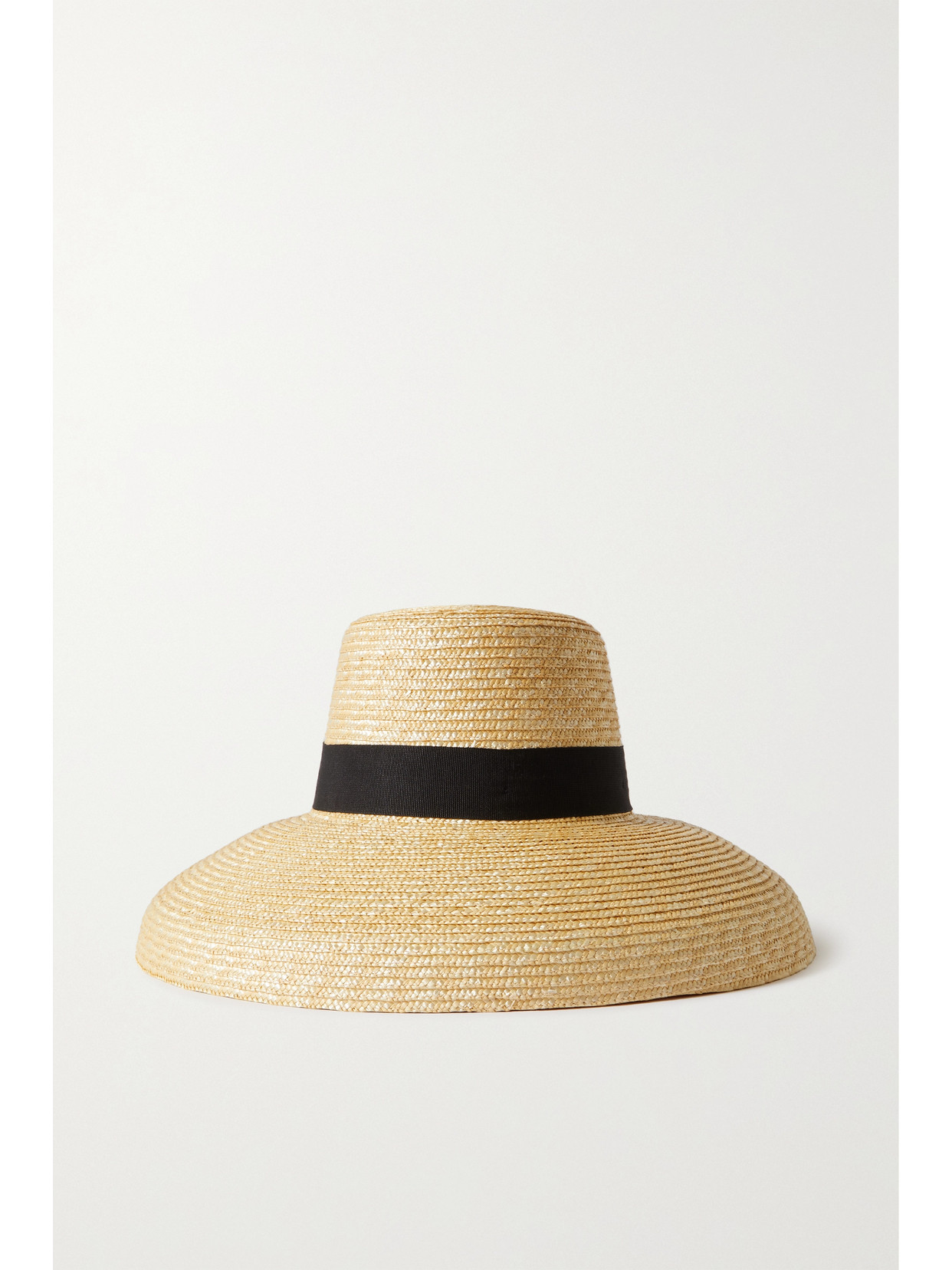 Max Mara - Corona Canvas-trimmed Straw Hat - Neutrals