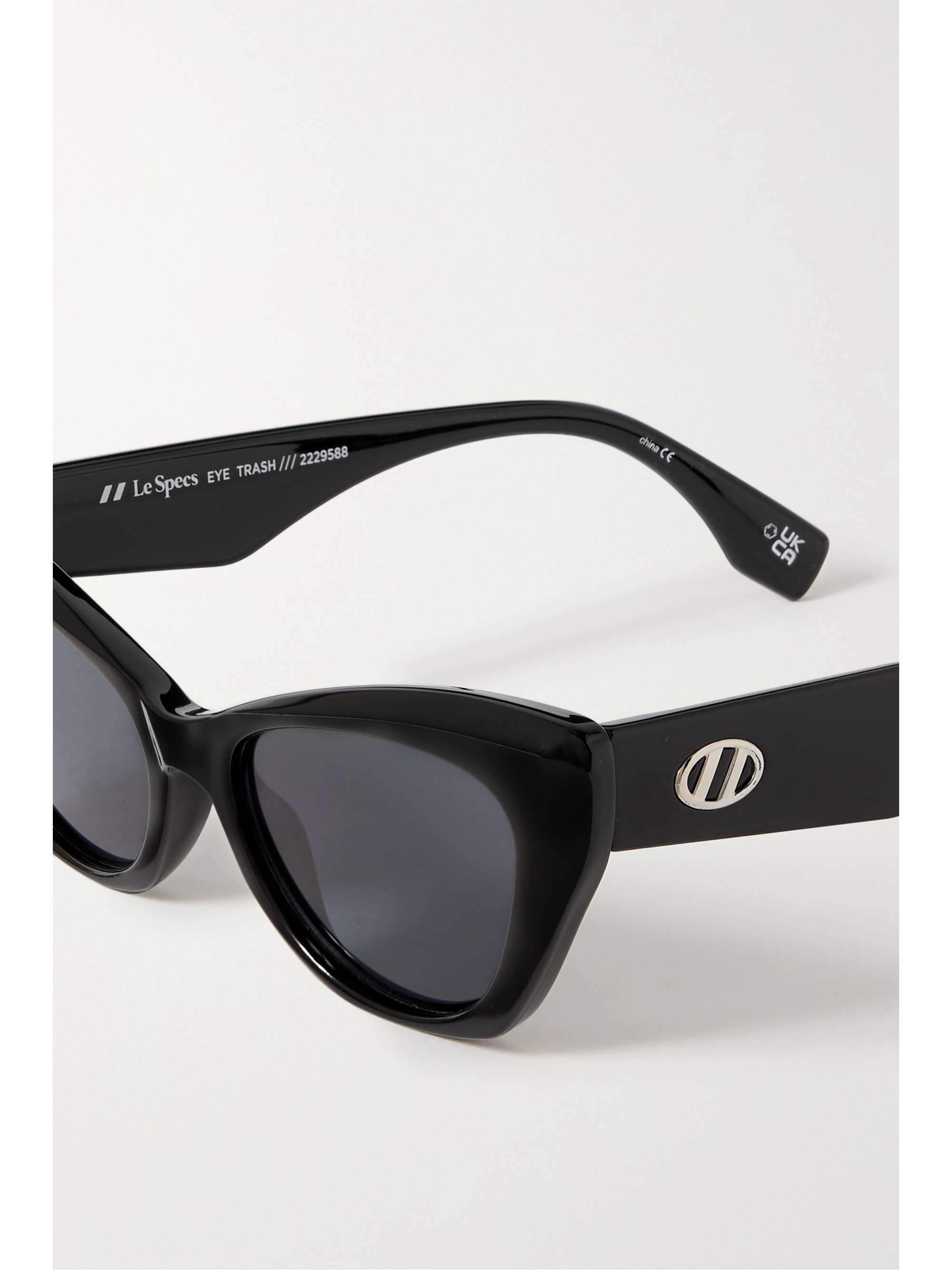 LE SPECS Eye Trash cateye acetate sunglasses NETAPORTER