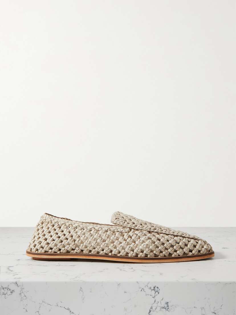 St. Agni + Net Sustain Macramé Leather Loafers