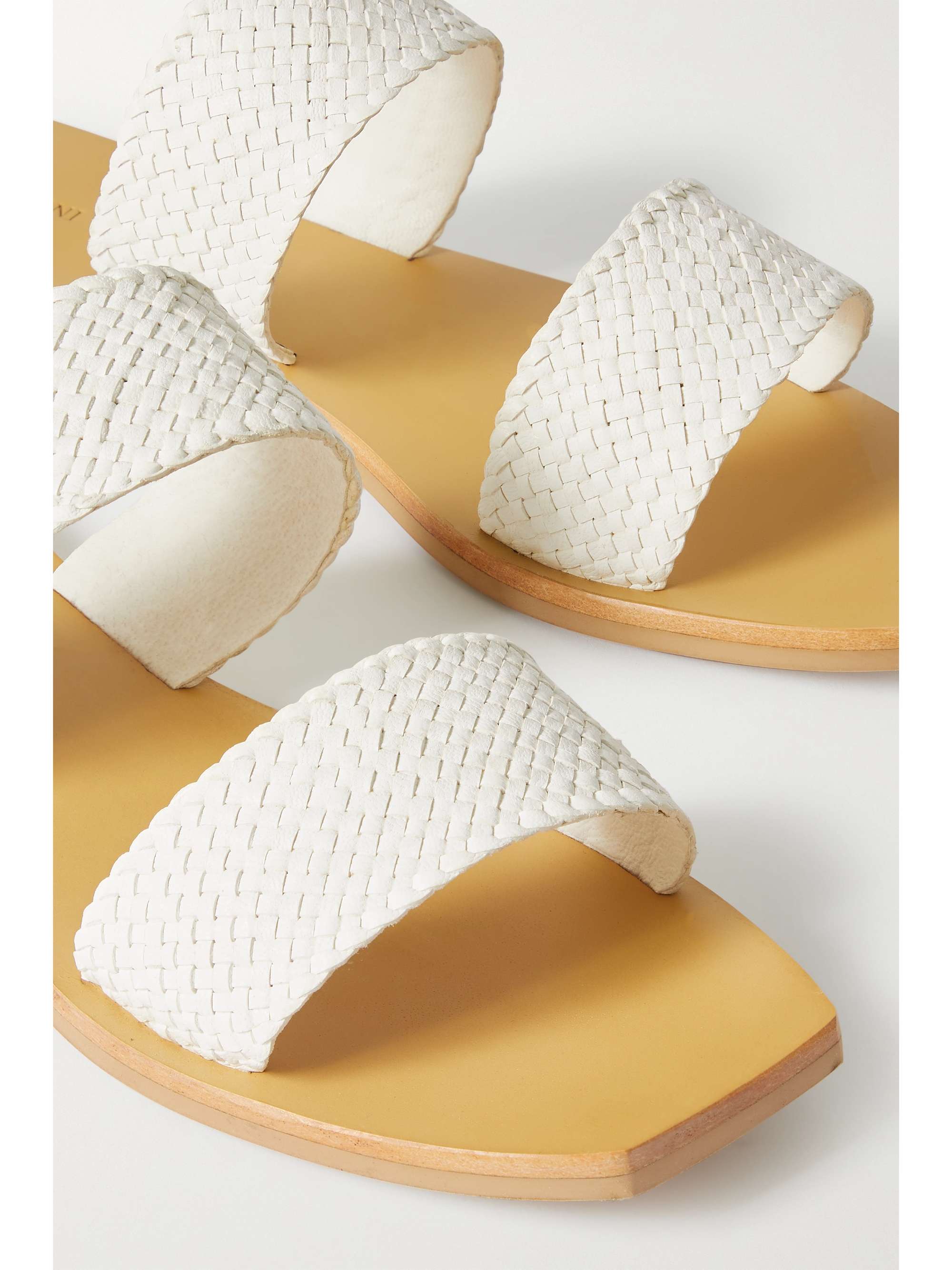 ST. AGNI Clea woven leather slides