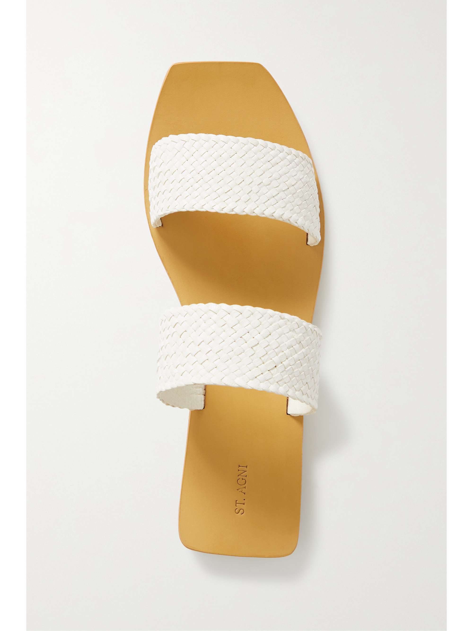 ST. AGNI Clea woven leather slides