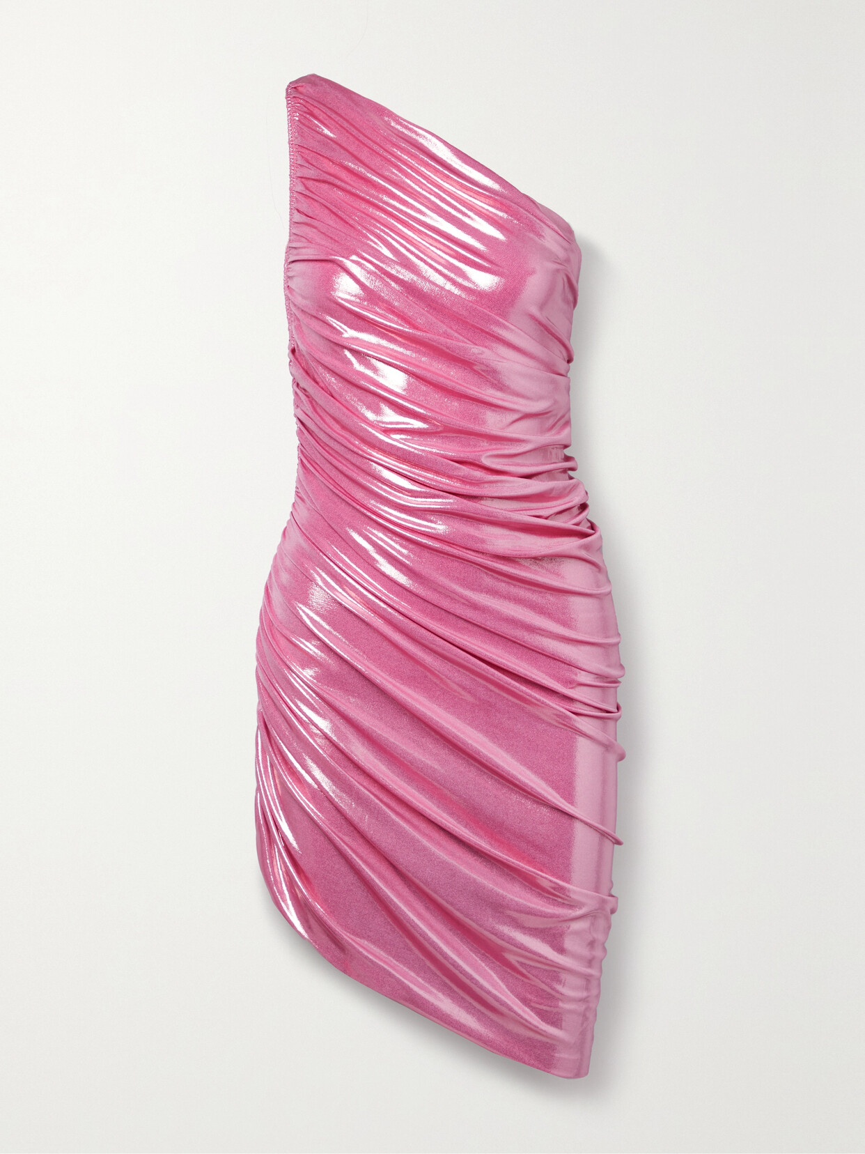 Norma Kamali Diana Jersey One-shoulder Dress In Pink