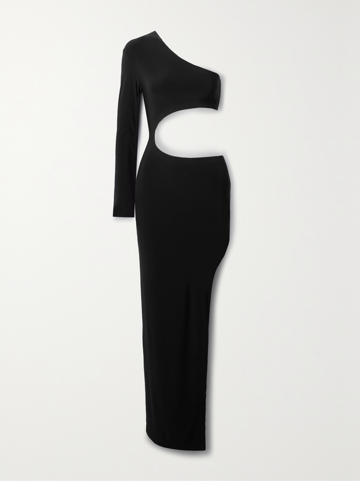 Norma Kamali - Shane One-shoulder Cutout Stretch-jersey Gown - Black