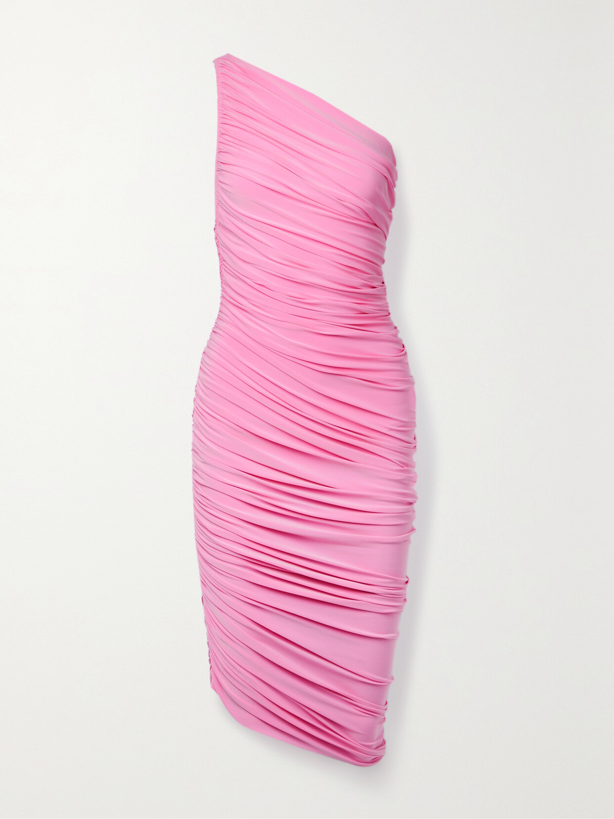 Norma Kamali - Diana Ruched Stretch-jersey Dress - Pink