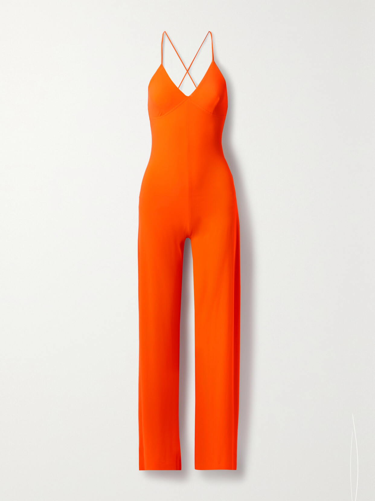 Norma Kamali - Open-back Stretch-jersey Jumpsuit - Orange