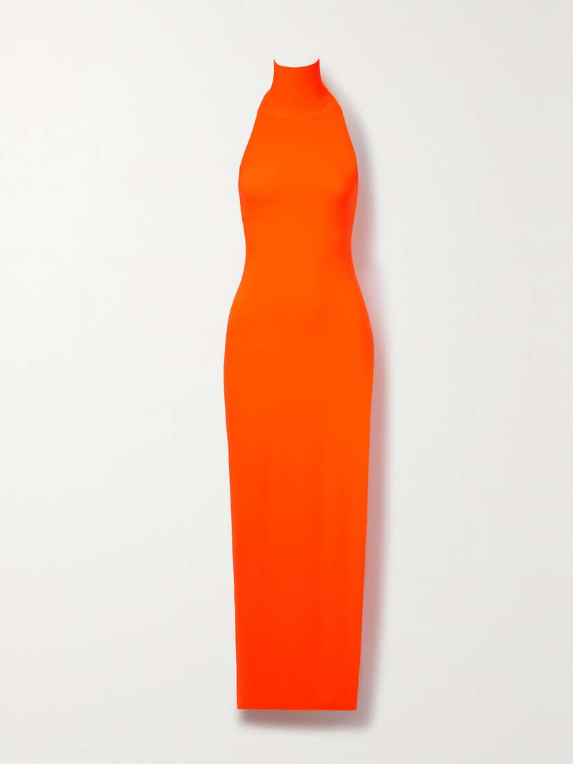 Norma Kamali Stretch-jersey Turtleneck Midi Dress - x large