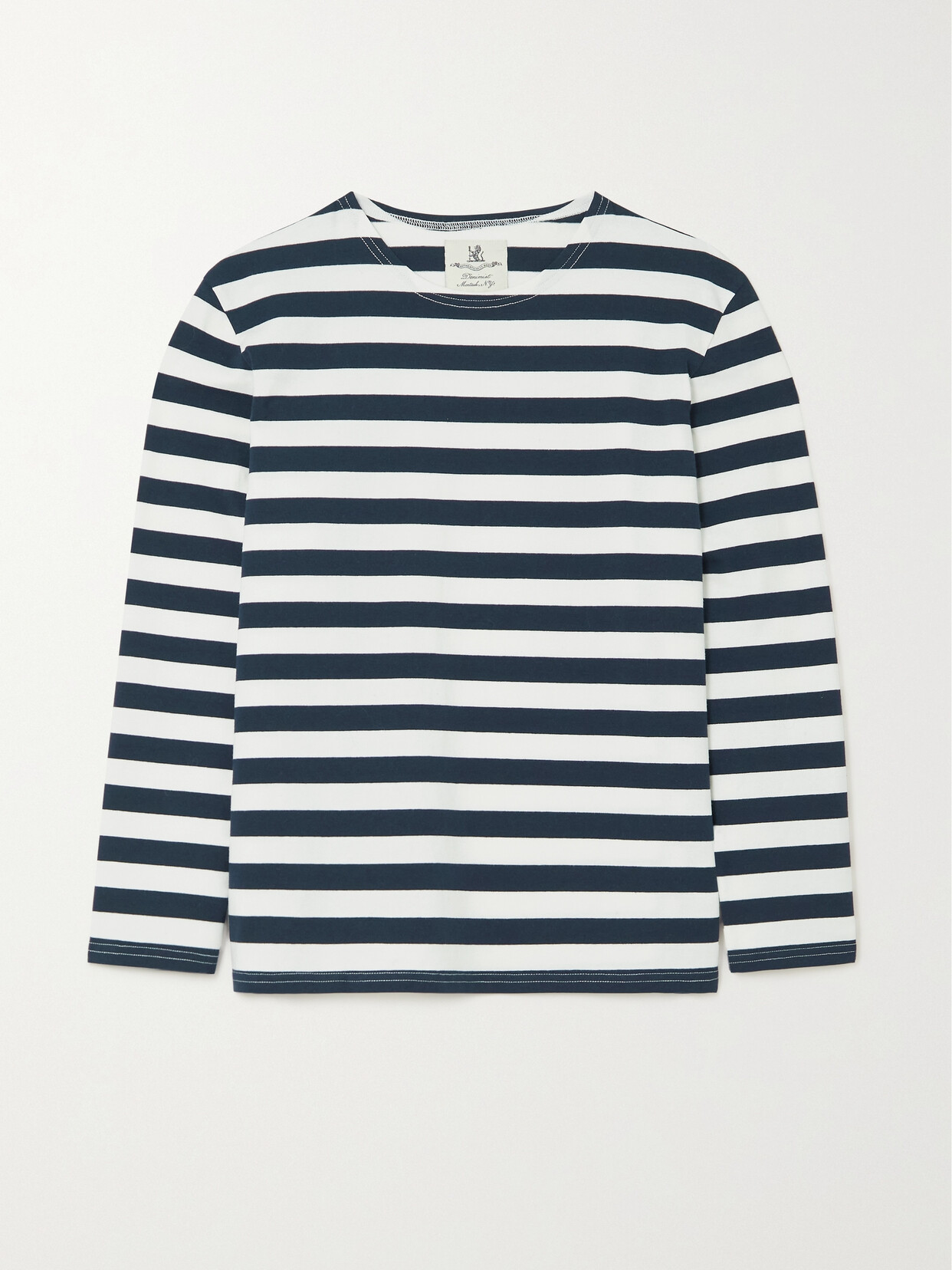 Denimist - Striped Cotton-jersey Top - Ecru