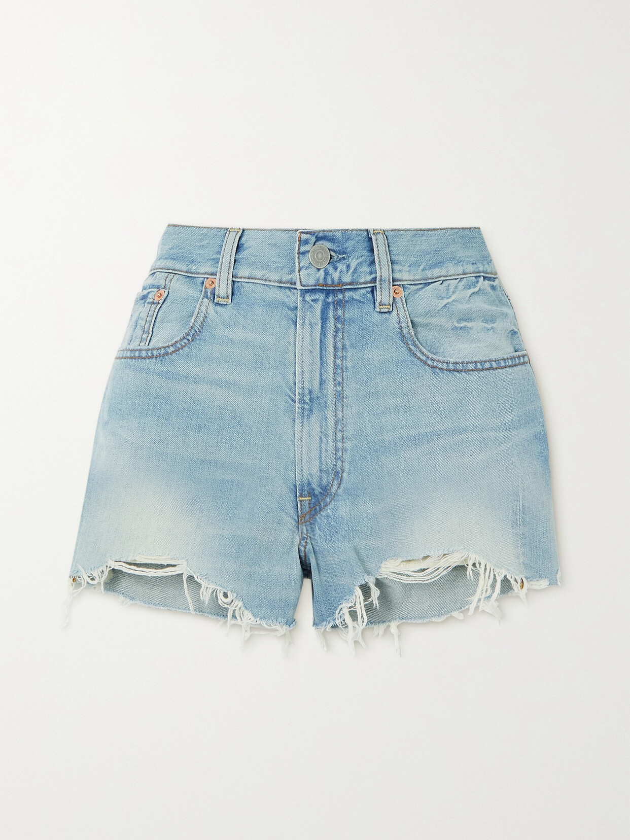 Denimist Distressed Denim Shorts - Blue