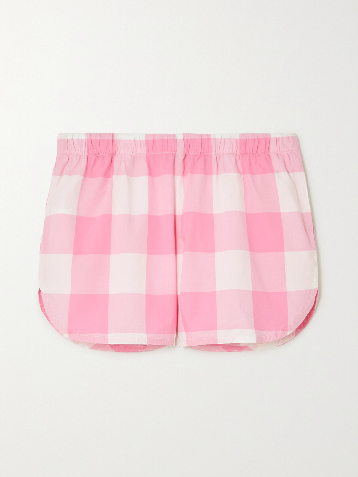 Denimist - Checked Cotton-poplin Shorts - Pink