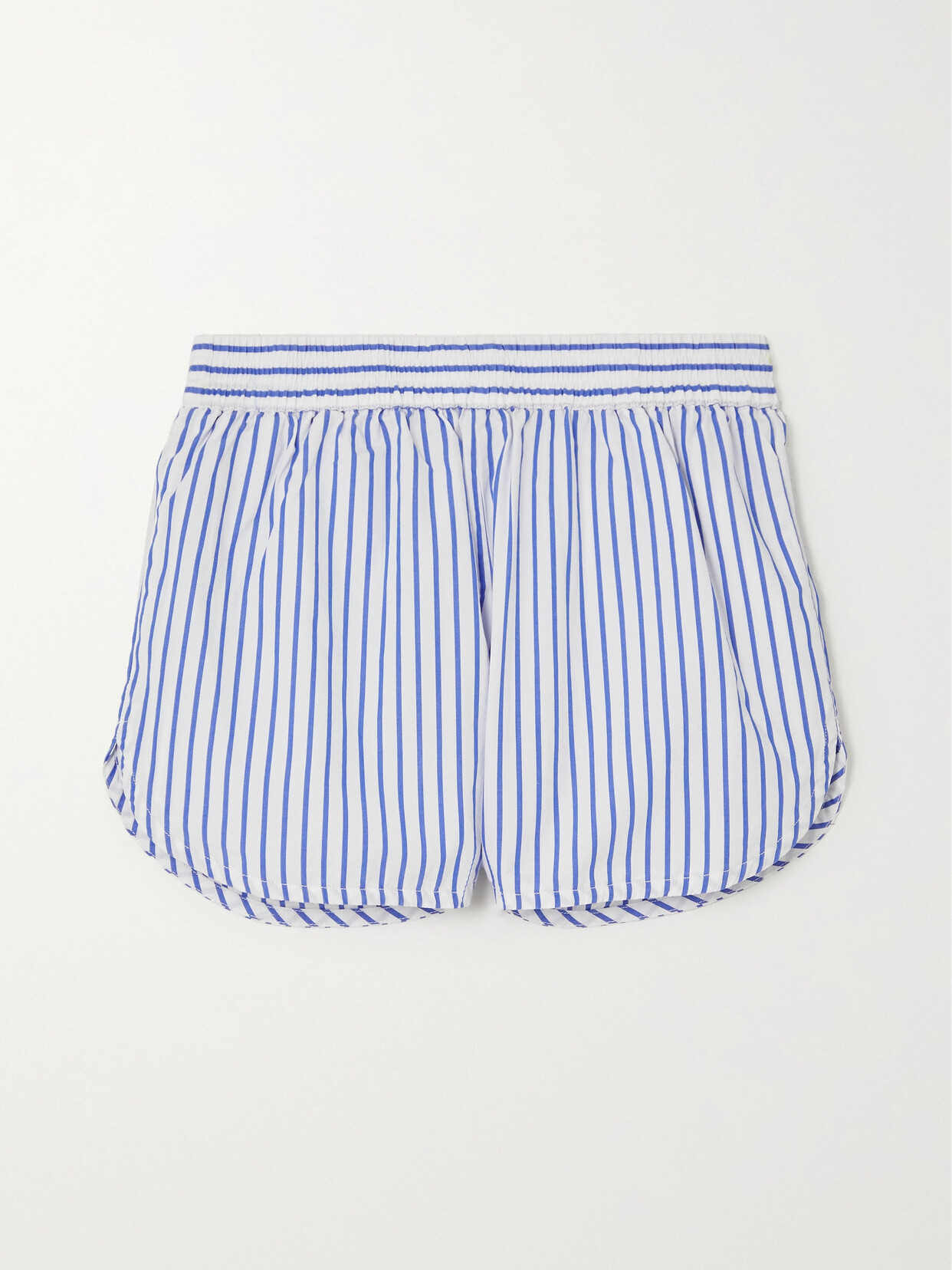 Denimist - Striped Cotton-piqué Shorts - Blue