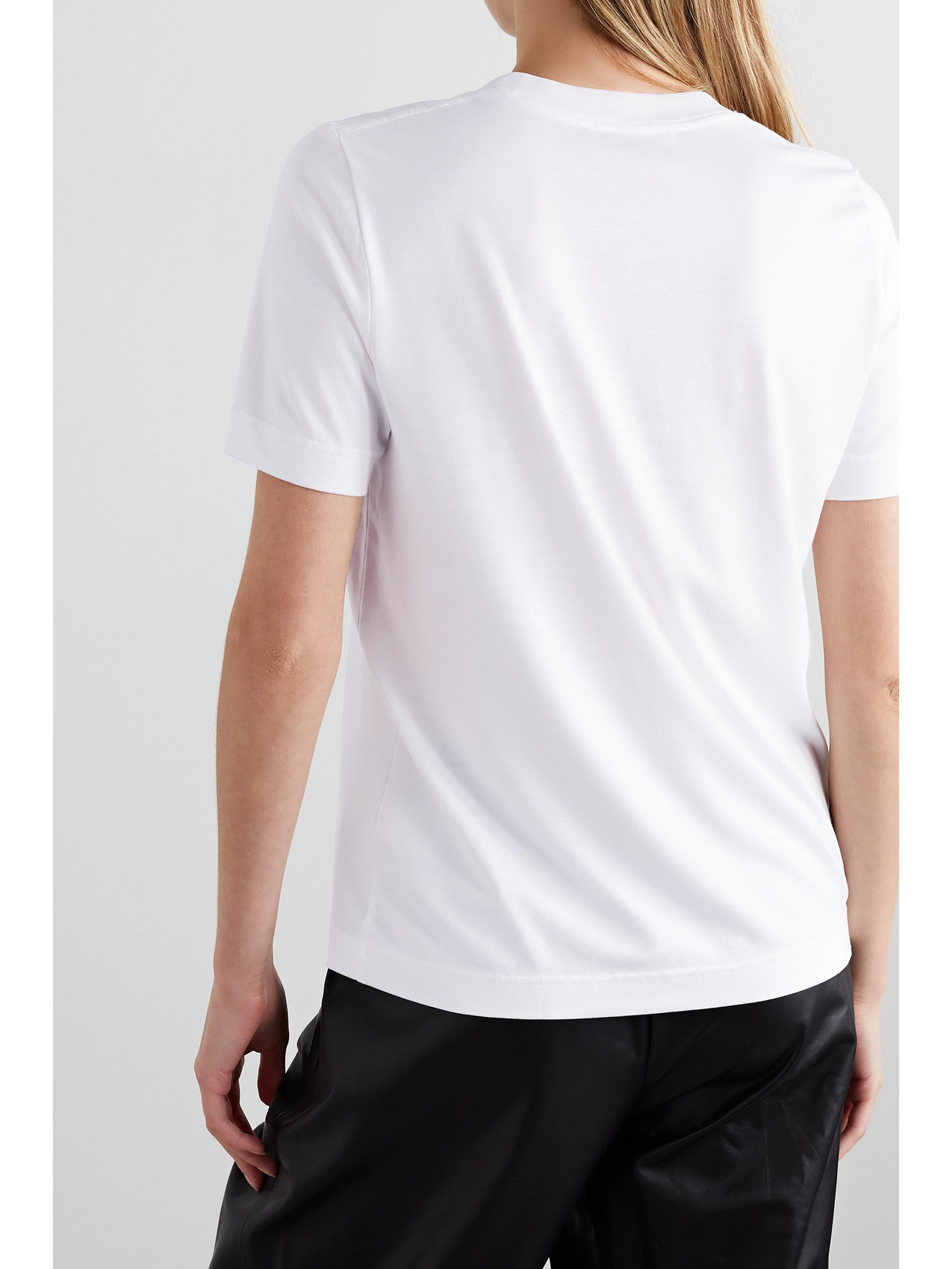 Shop Cdlp + Net Sustain Tencel Lyocell And Cotton-blend T-shirt In White