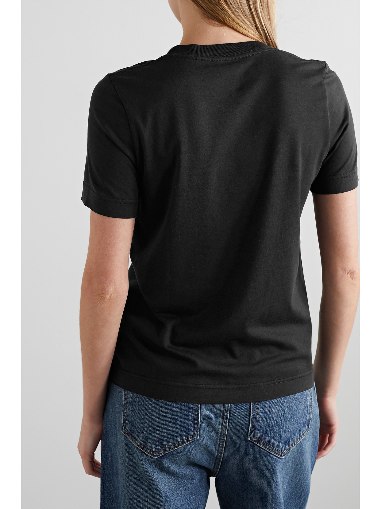 Shop Cdlp + Net Sustain Tencel Lyocell And Cotton-blend T-shirt In Black