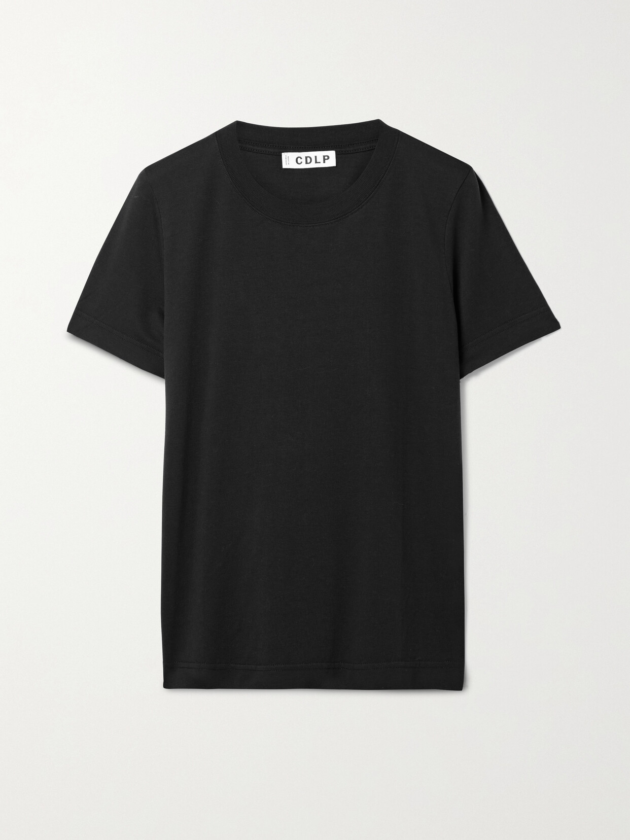 Shop Cdlp + Net Sustain Tencel Lyocell And Cotton-blend T-shirt In Black