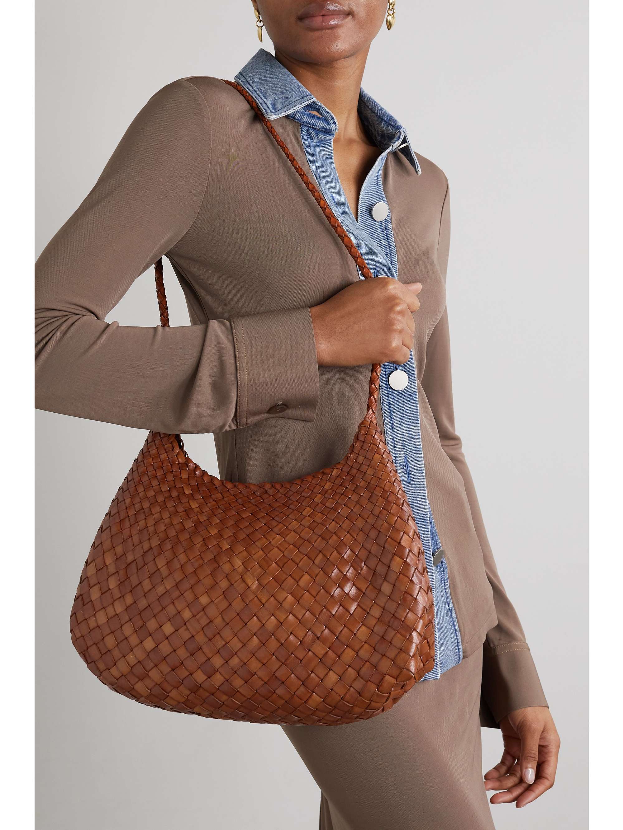 DRAGON DIFFUSION Santa Rosa woven leather shoulder bag | NET-A-PORTER