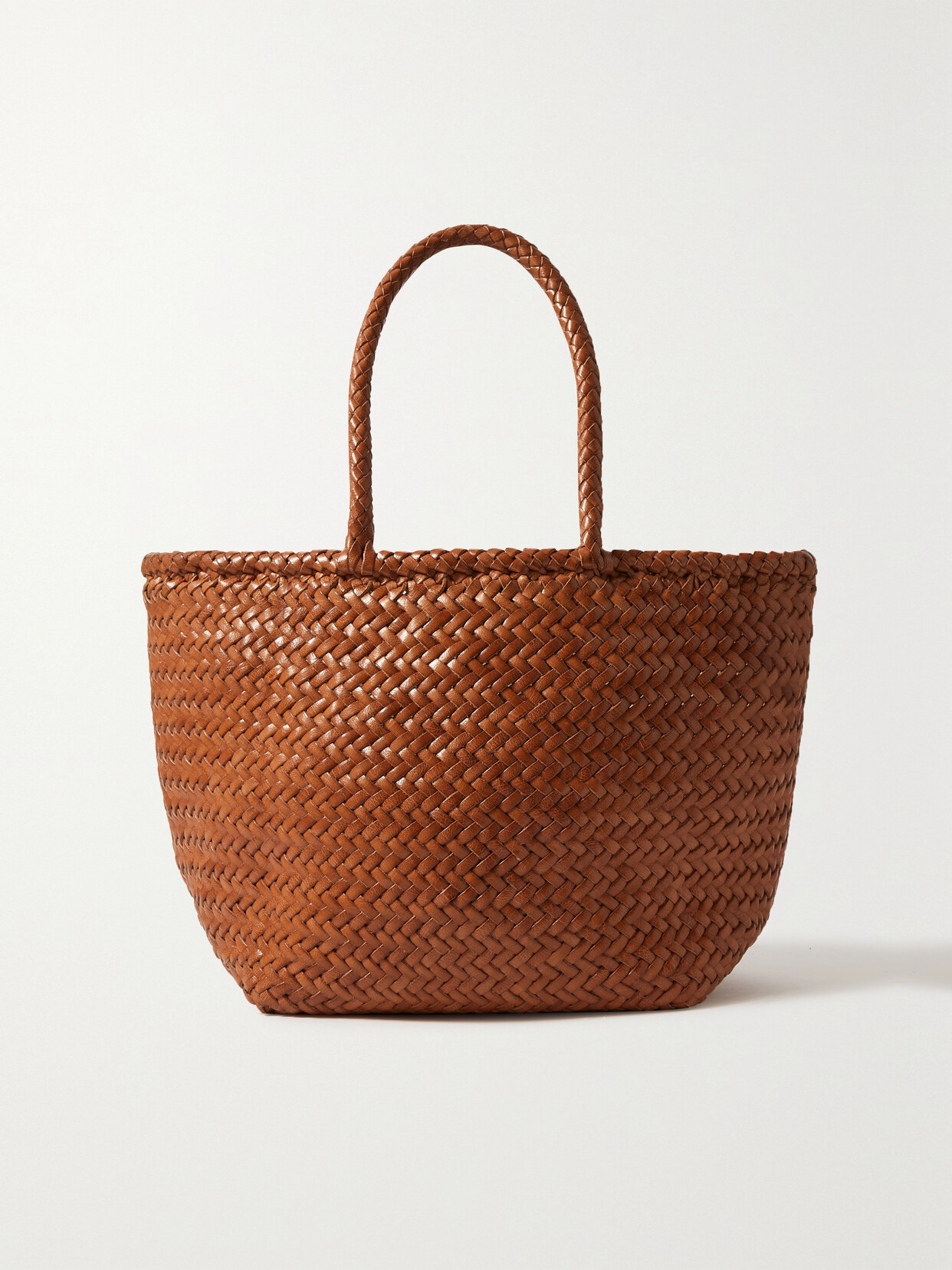 Dragon Diffusion - Grace Small Woven Leather Tote - Brown