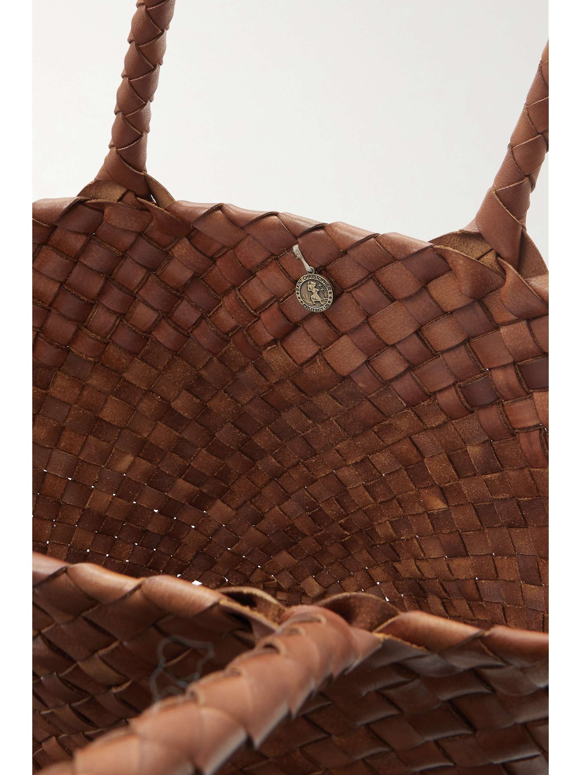DRAGON DIFFUSION Egola woven leather tote