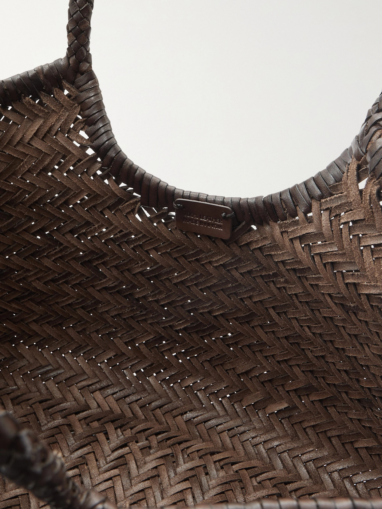 Nantucket Large Woven Leather Tote