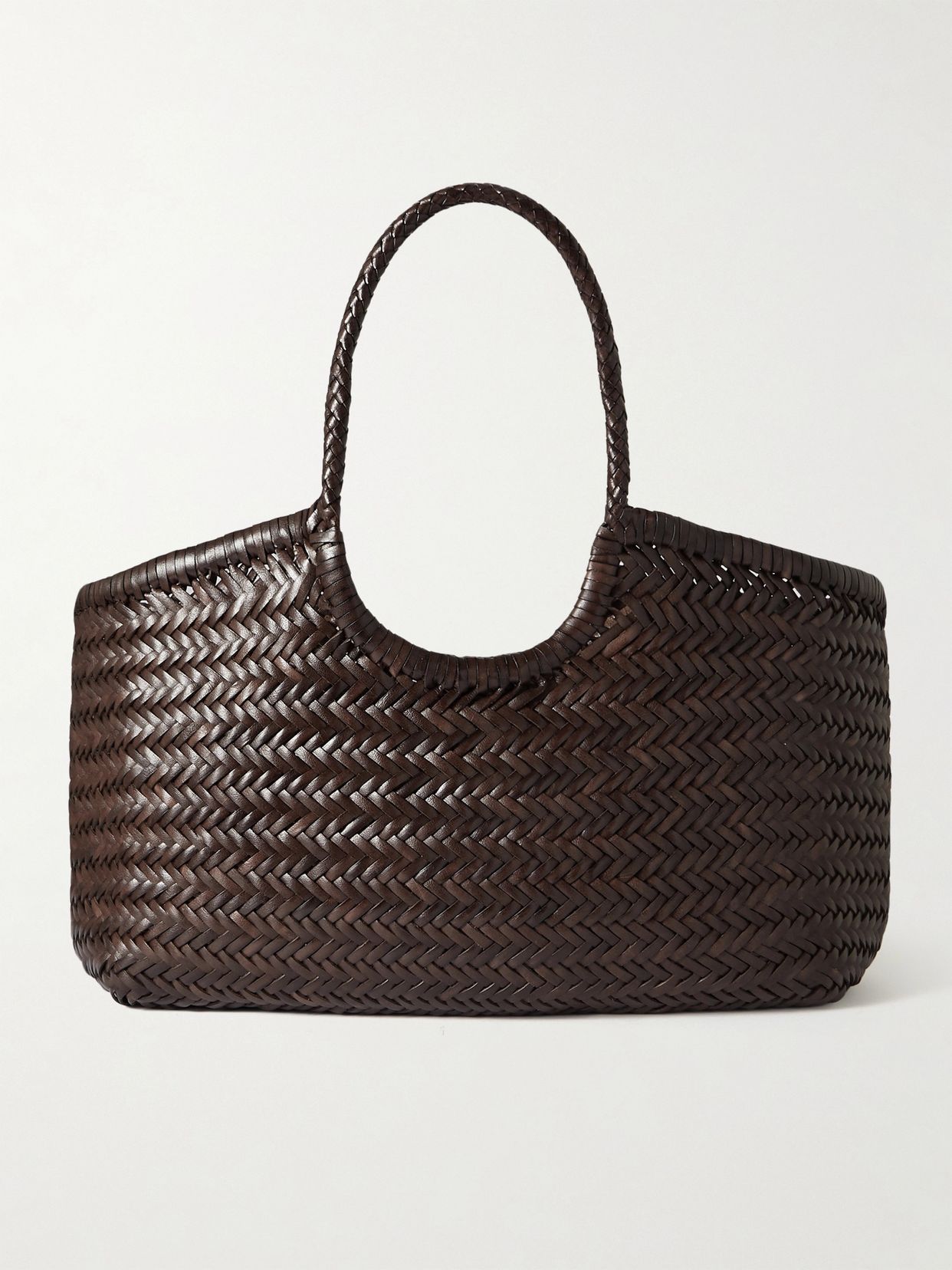 Nantucket large woven leather tote