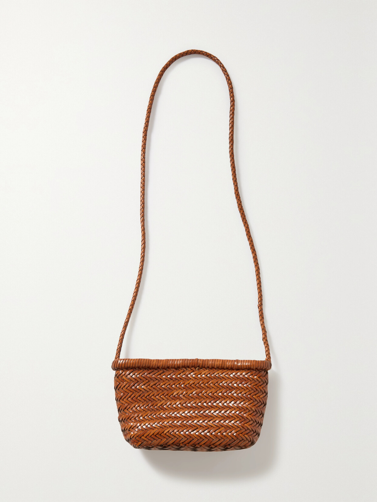 Dragon Diffusion - Minsu Woven Leather Shoulder Bag - Brown