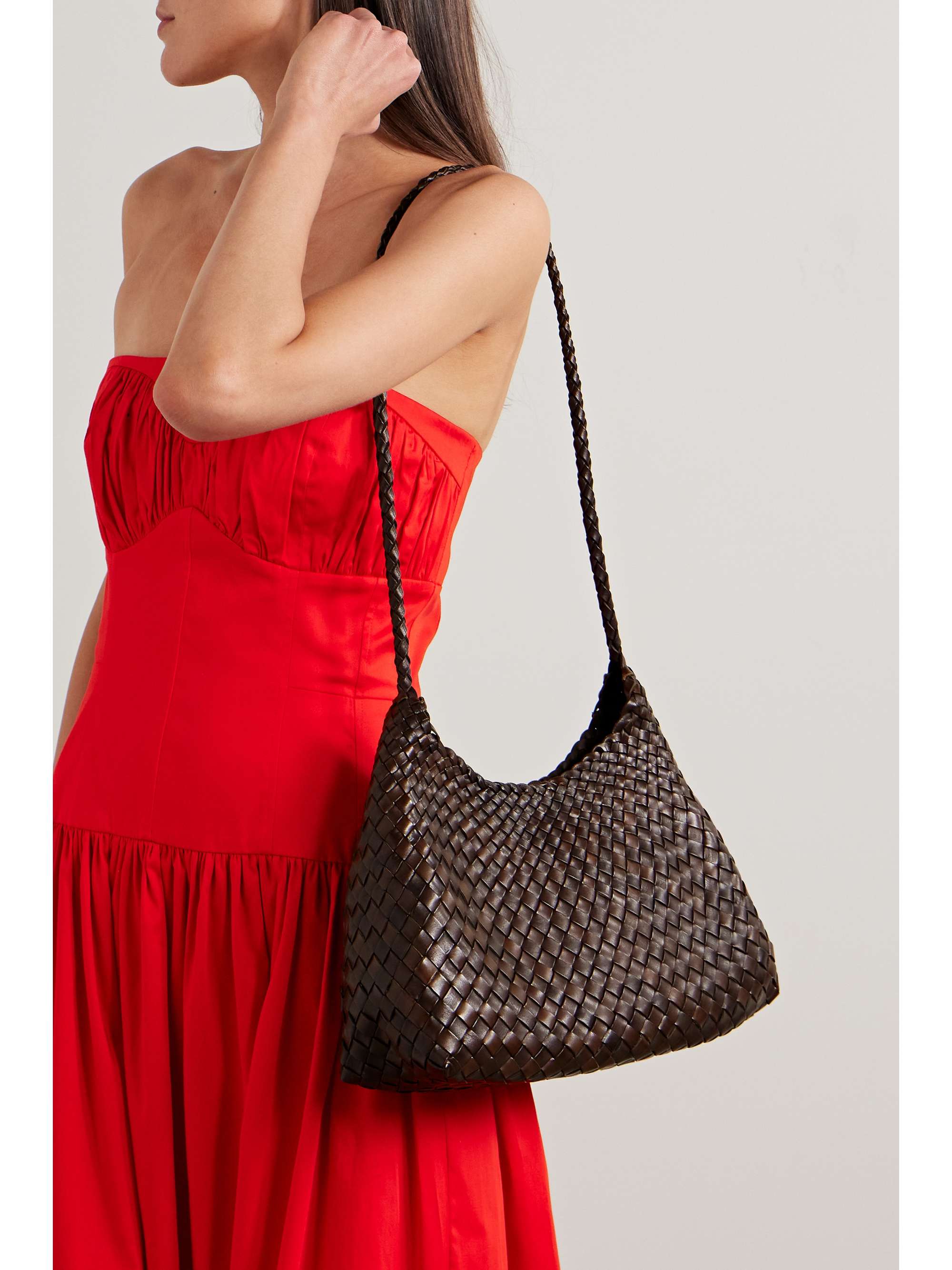 DRAGON DIFFUSION Santa Rosa woven leather shoulder bag NETAPORTER