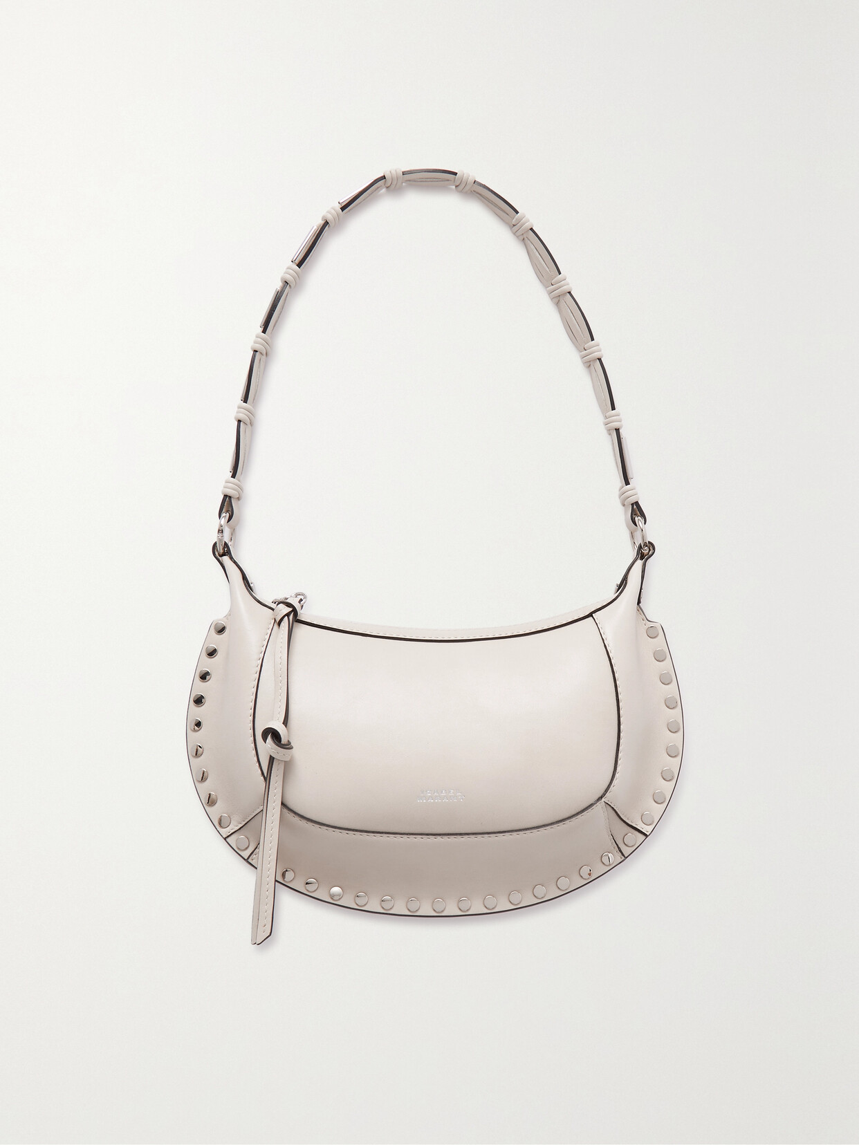 Isabel Marant - Oskan Moon Studded Leather Shoulder Bag - Off-white