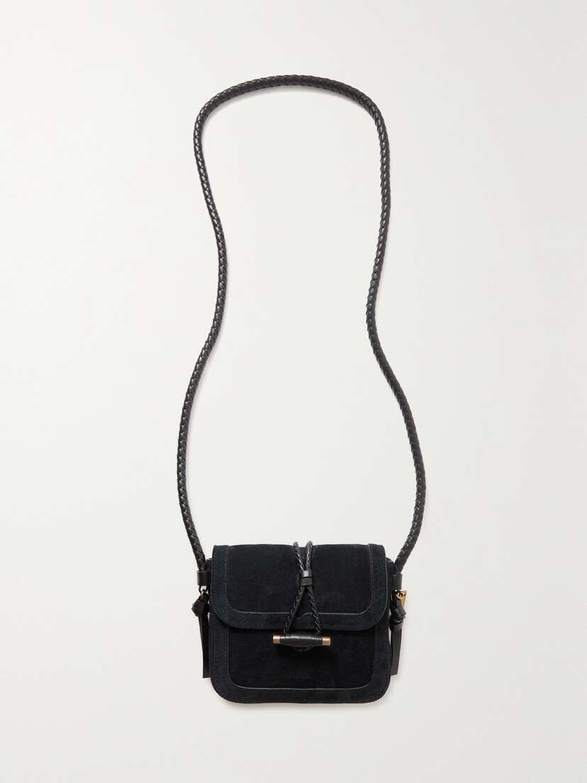 Isabel Marant Vigo Leather-trimmed Suede Shoulder Bag