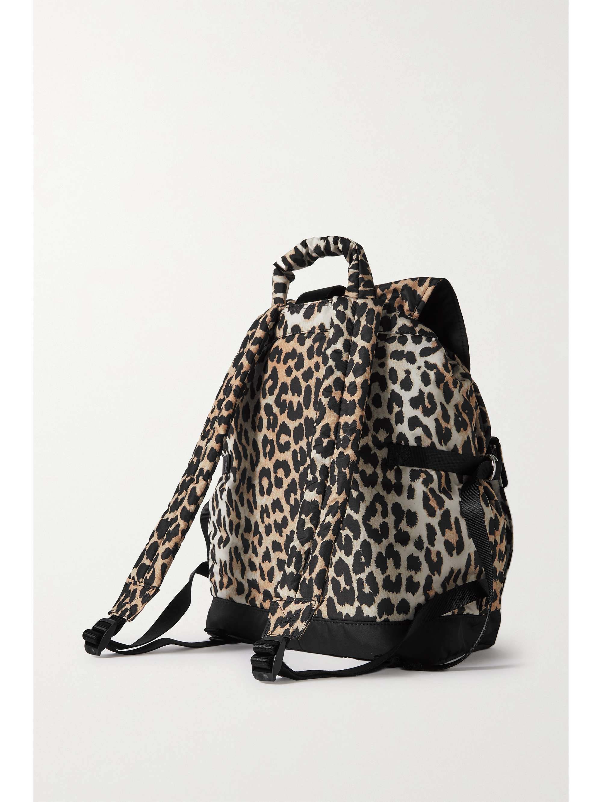GANNI Leopardprint recycledshell backpack NETAPORTER