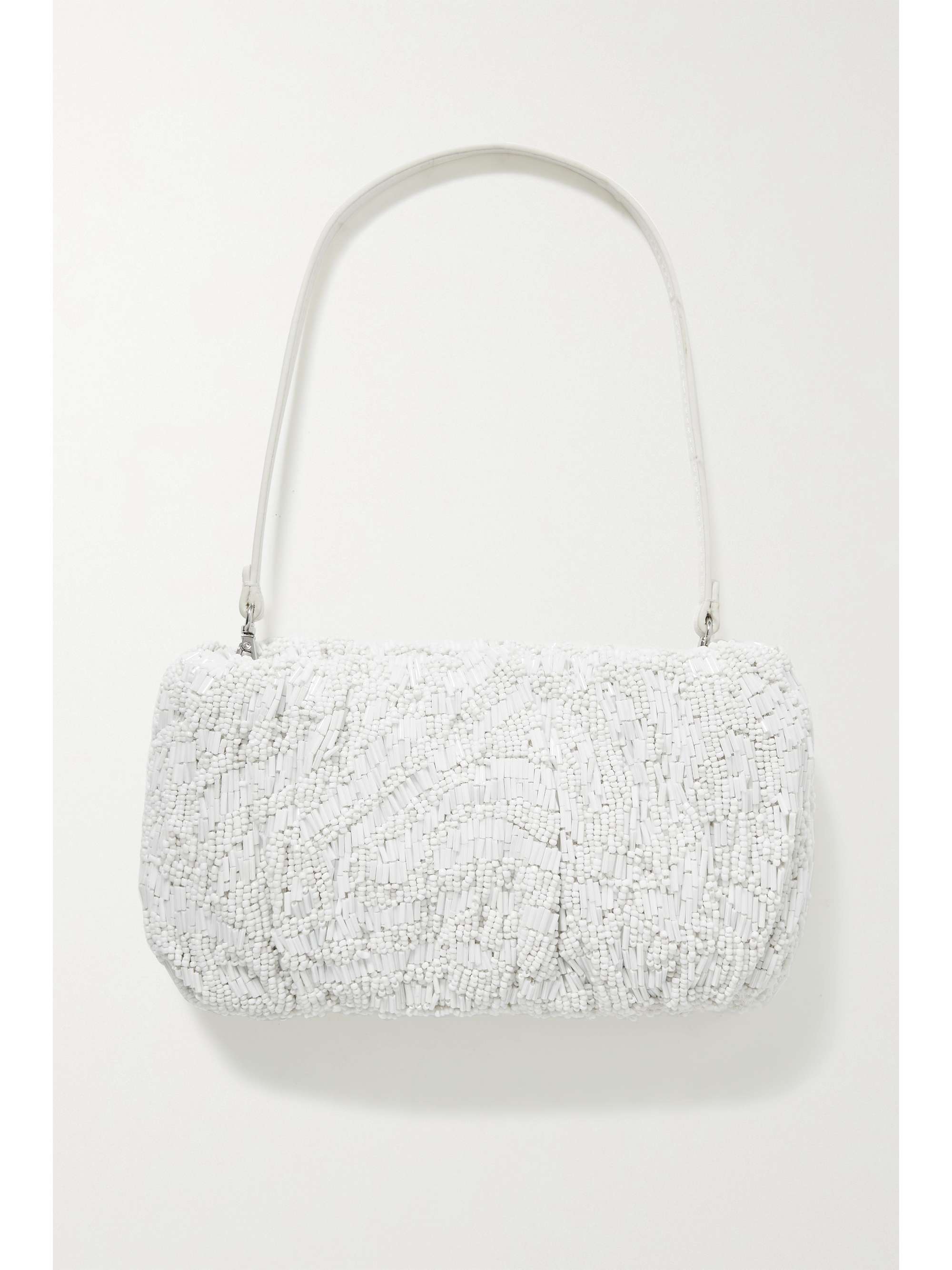 STAUD Bean bead-embellished gathered leather shoulder bag