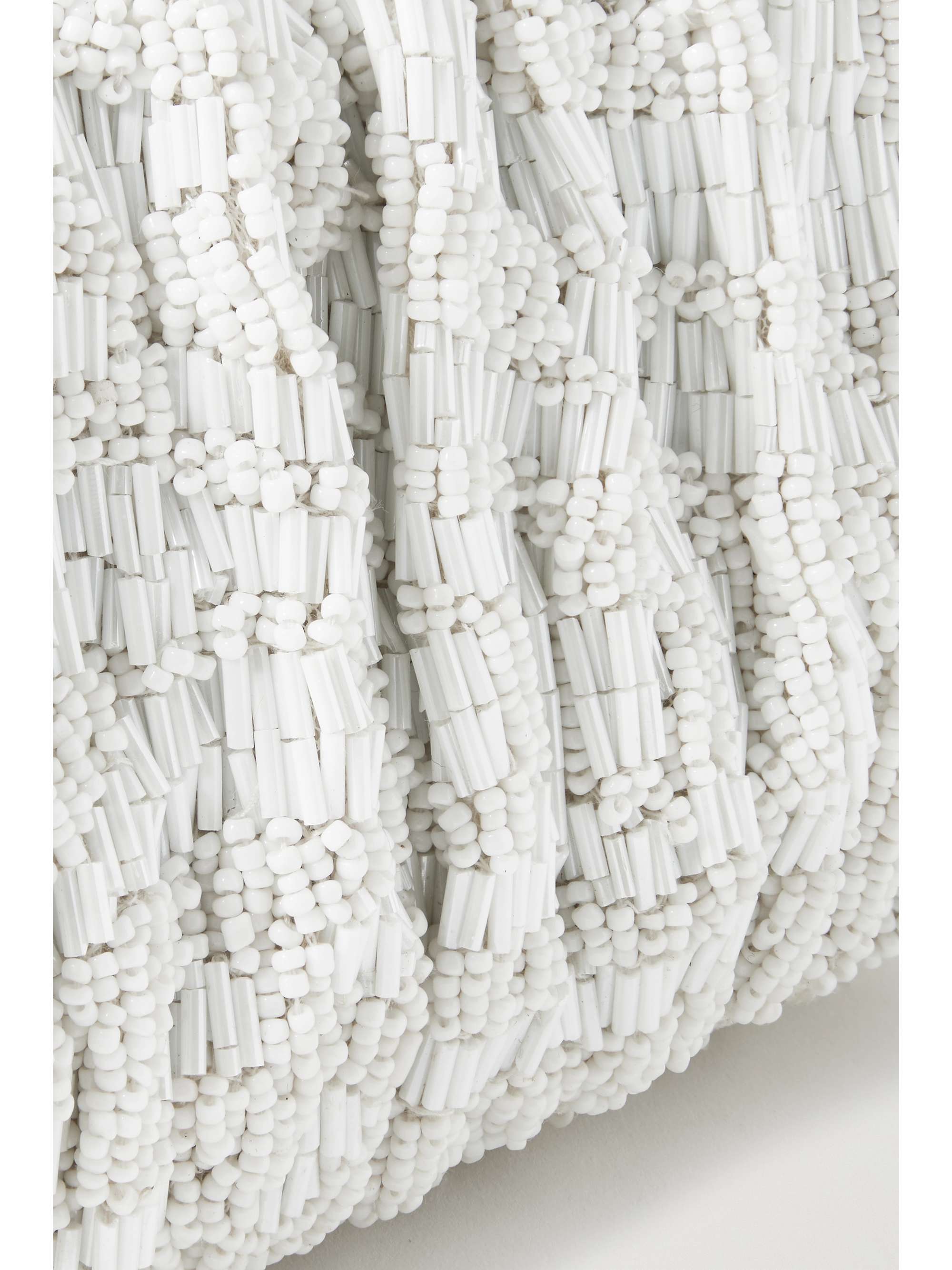 STAUD Bean bead-embellished gathered leather shoulder bag