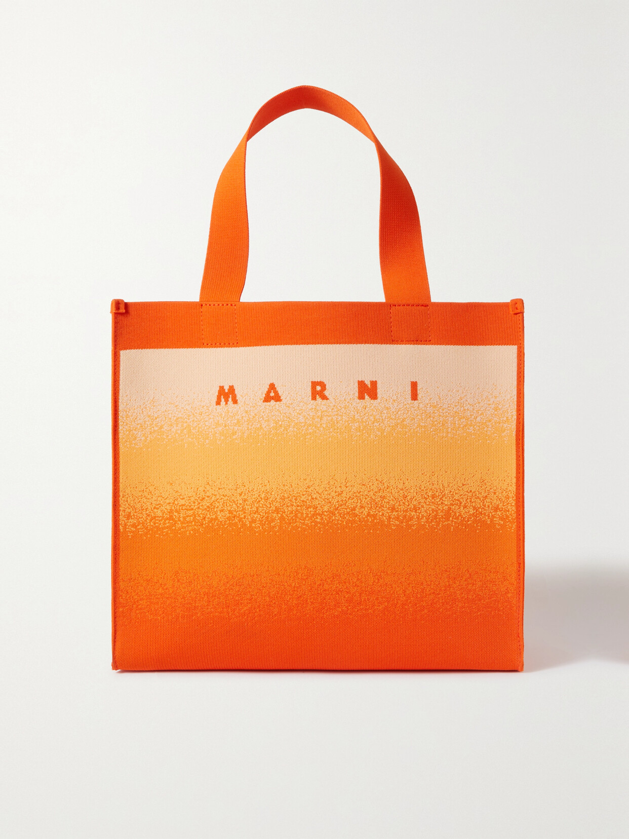 Marni - Ombré Jacquard-knit Tote - Orange