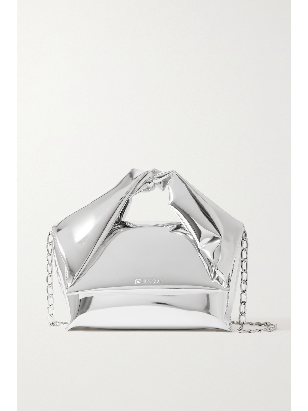 JW Anderson - Twister Mirrored-leather Shoulder Bag - Silver