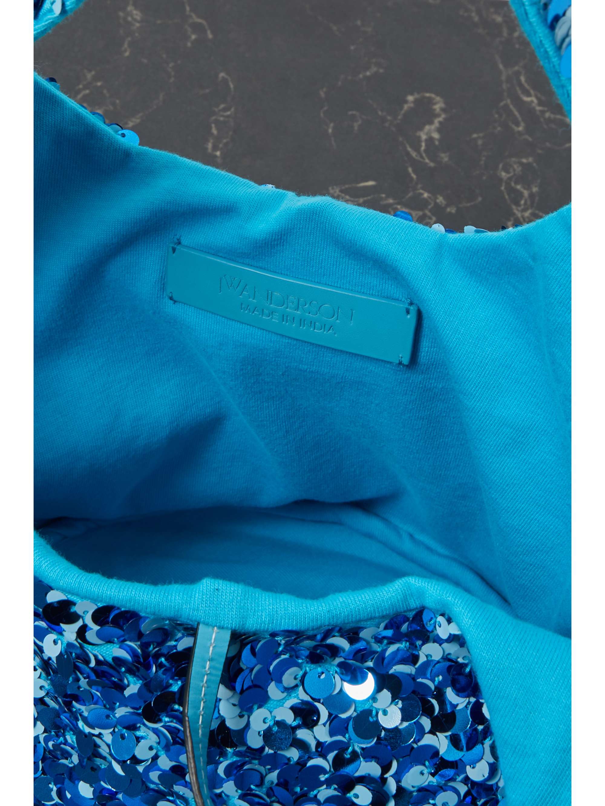 JW ANDERSON Mini sequined jersey tote