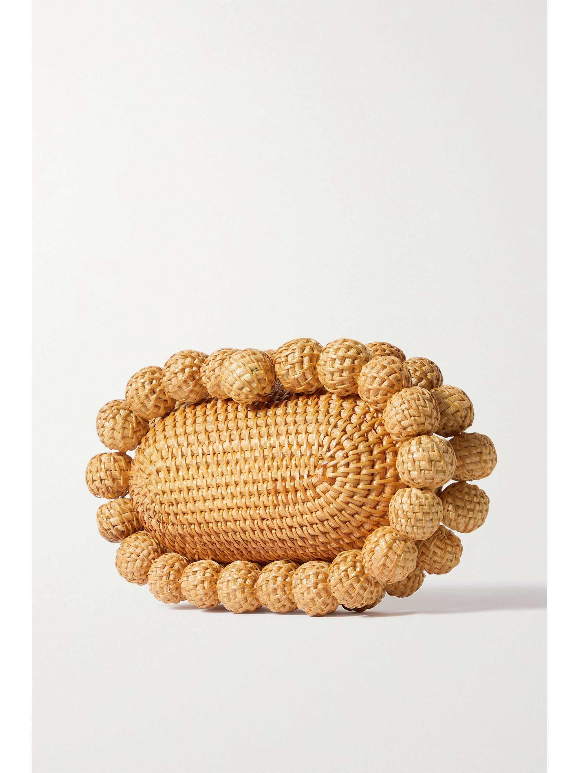 CULT GAIA Jaya beaded rattan clutch