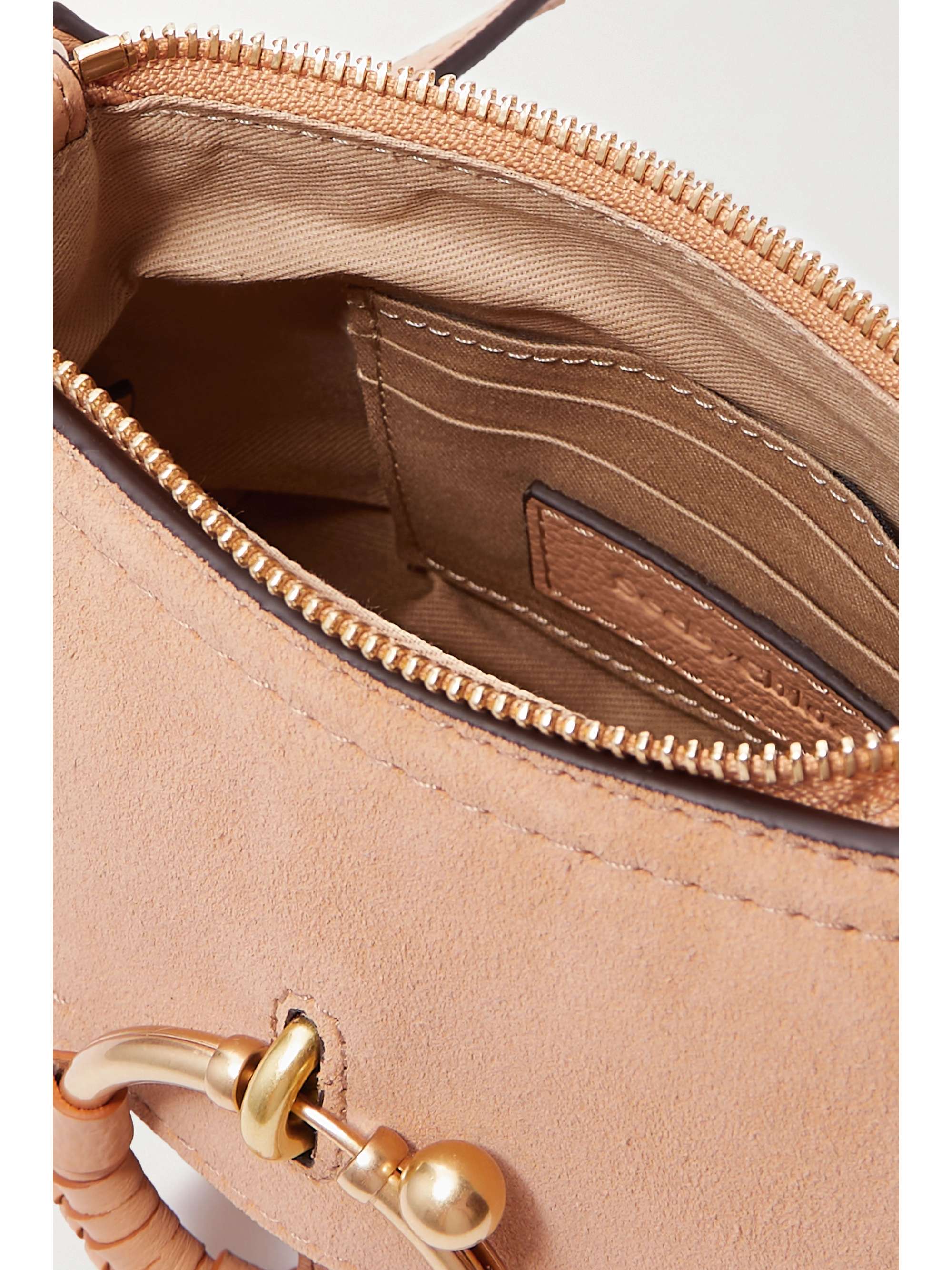 SEE BY CHLOÉ Joan mini textured-leather and suede shoulder bag