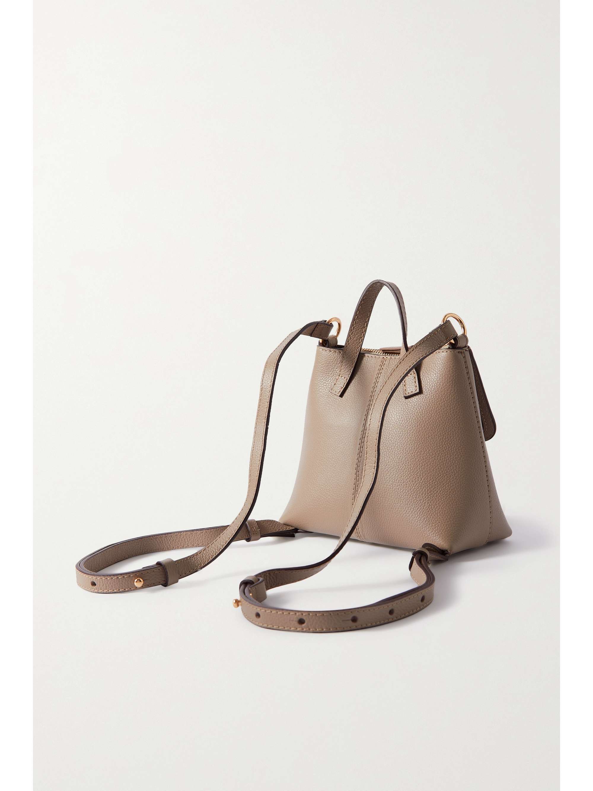 SEE BY CHLOÉ Joan mini textured-leather and suede backpack