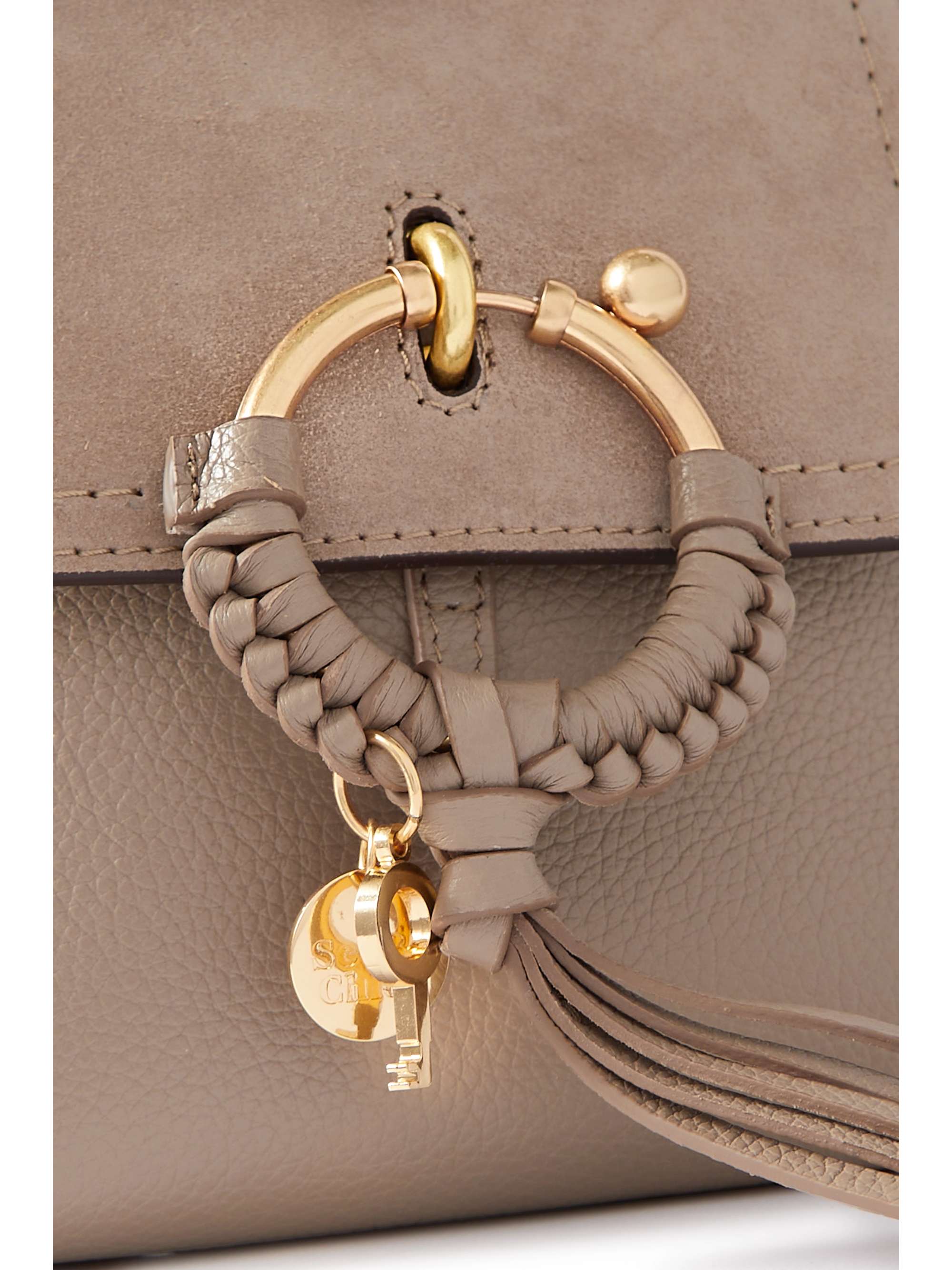 SEE BY CHLOÉ Joan mini textured-leather and suede backpack