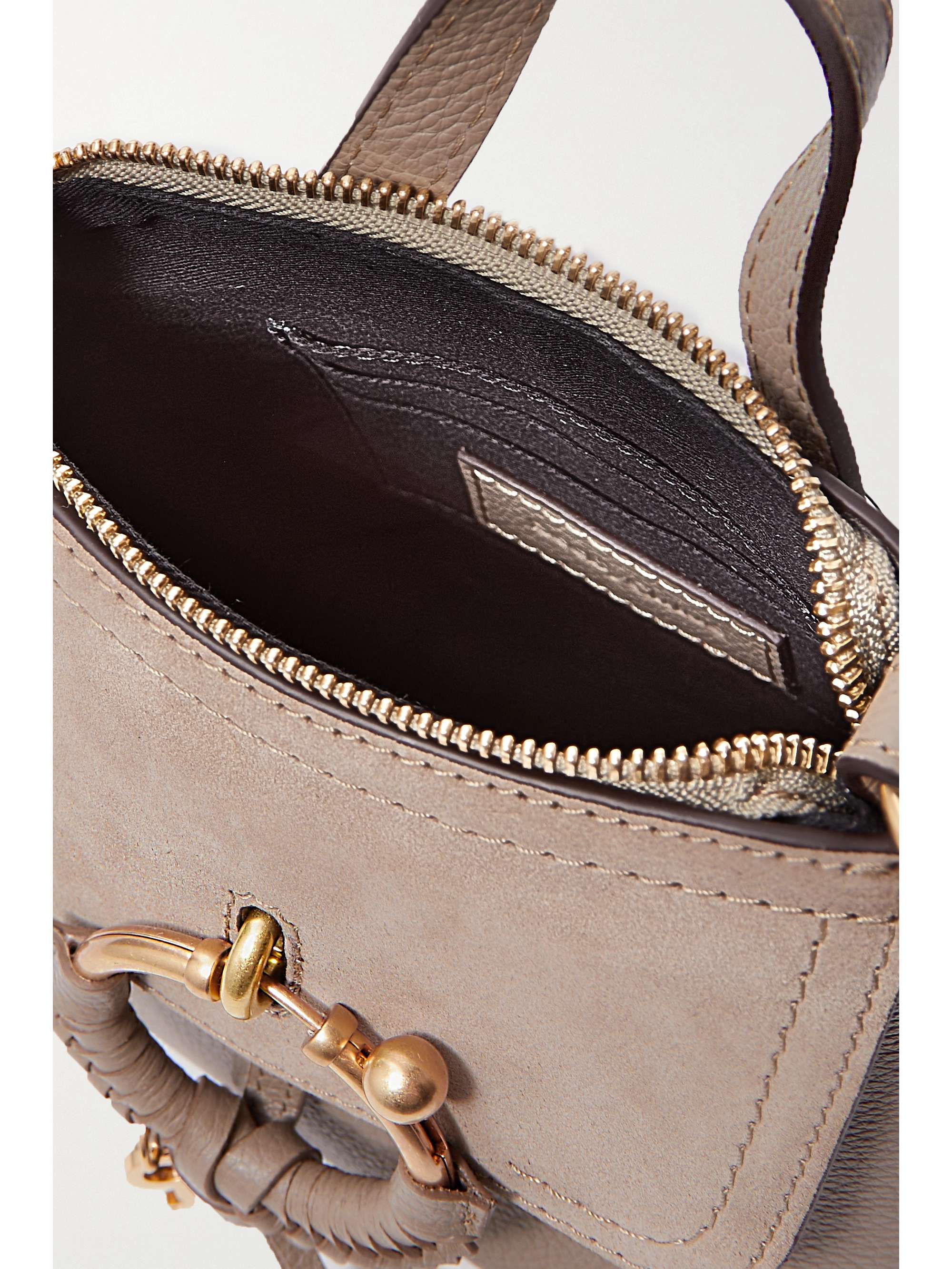 SEE BY CHLOÉ Joan mini textured-leather and suede backpack
