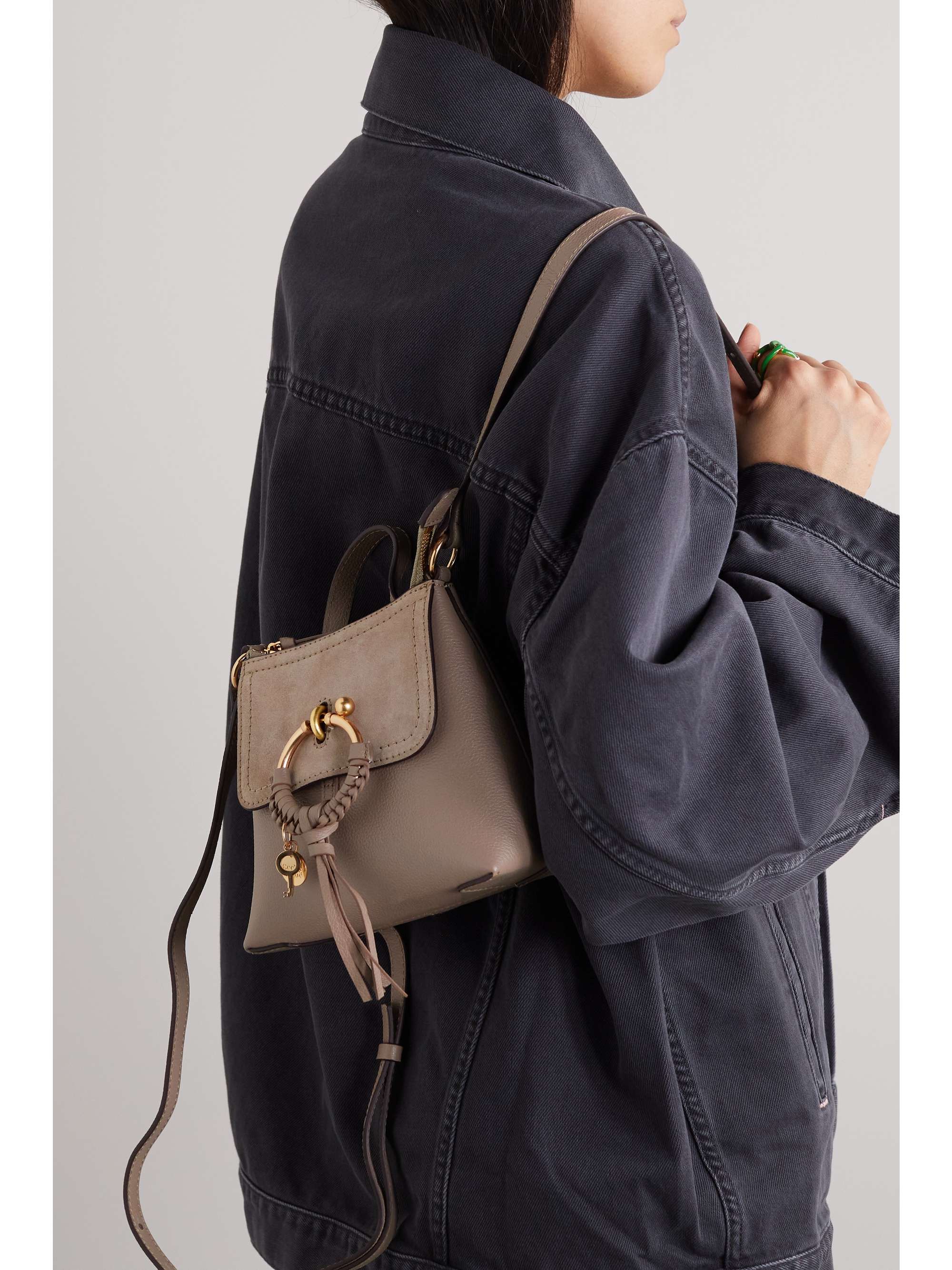 SEE BY CHLOÉ Joan mini textured-leather and suede backpack | NET-A-PORTER